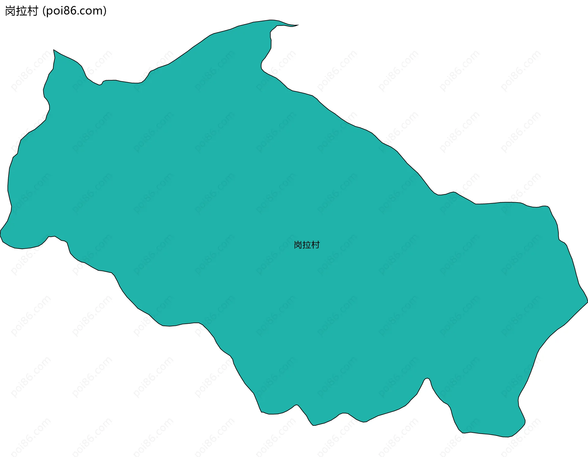 岗拉村边界地图