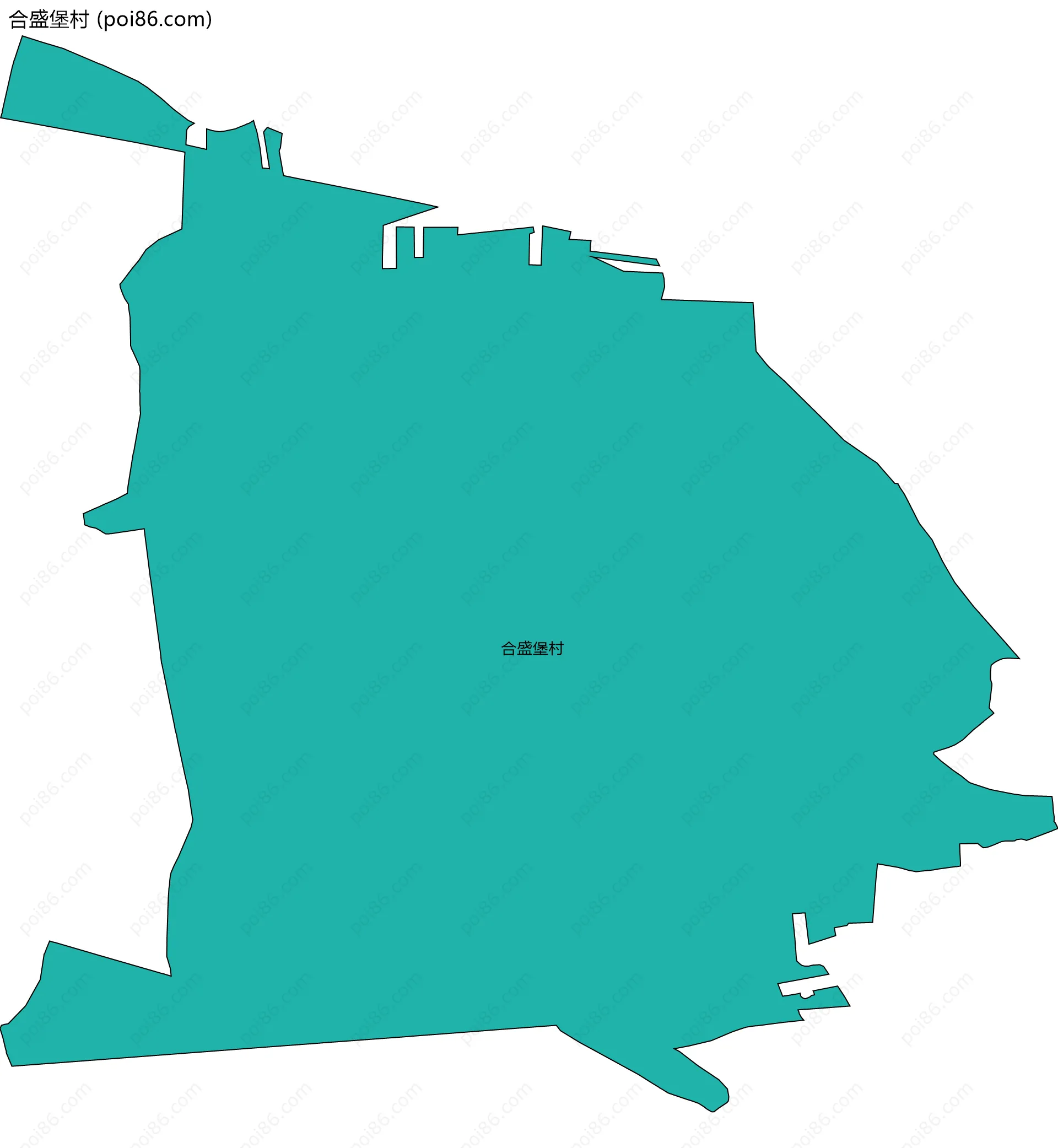 合盛堡村边界地图