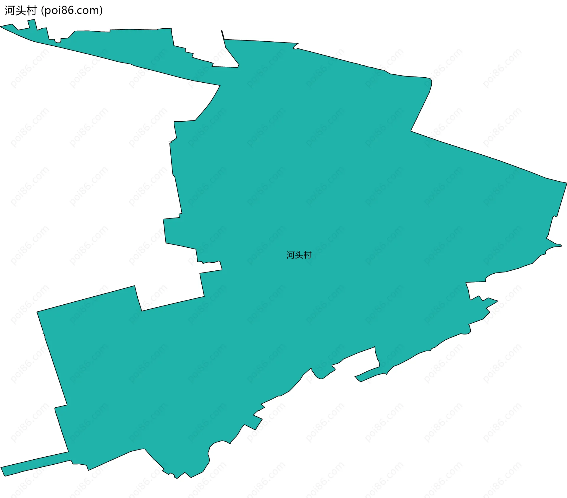 河头村边界地图