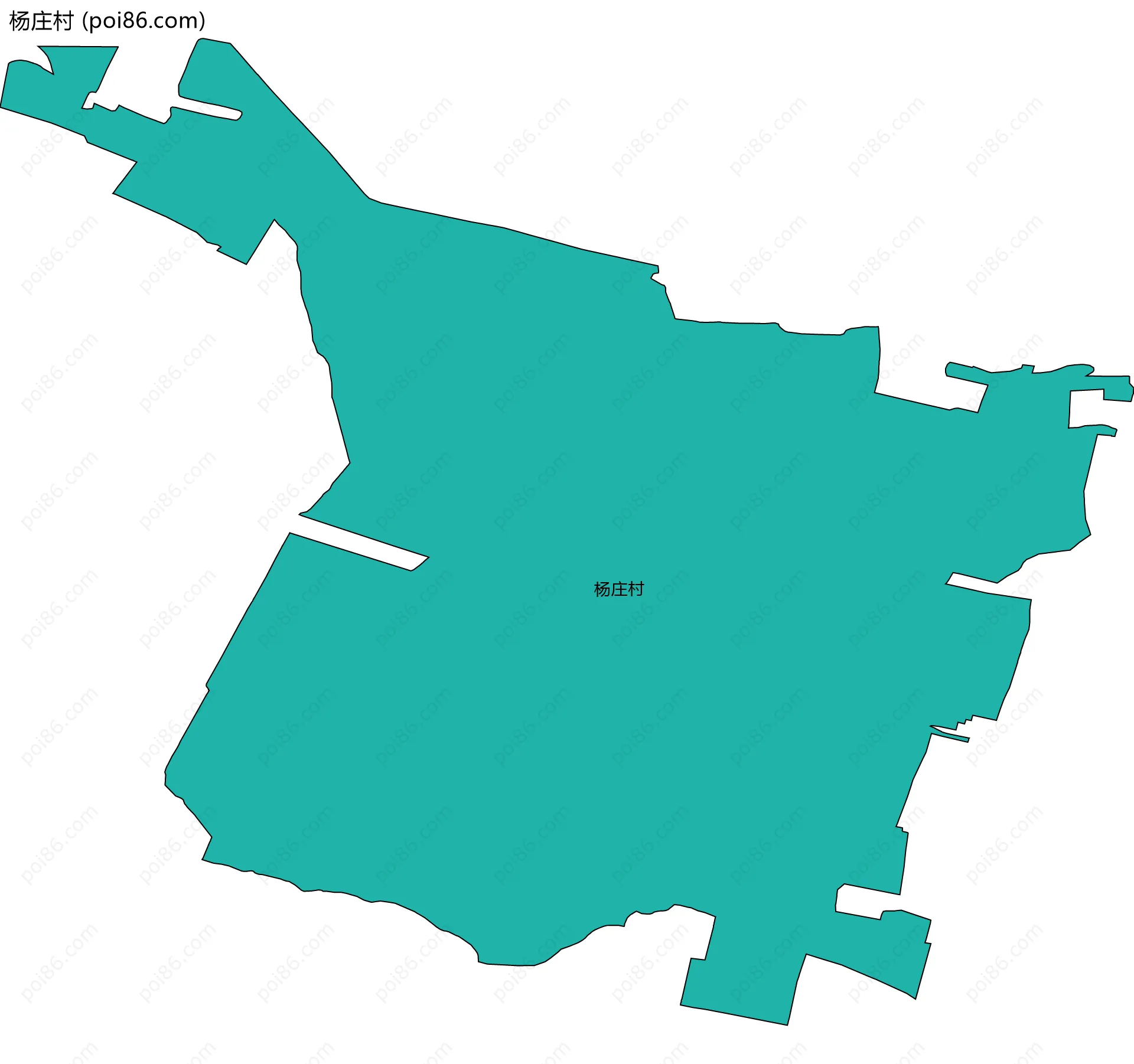杨庄村边界地图