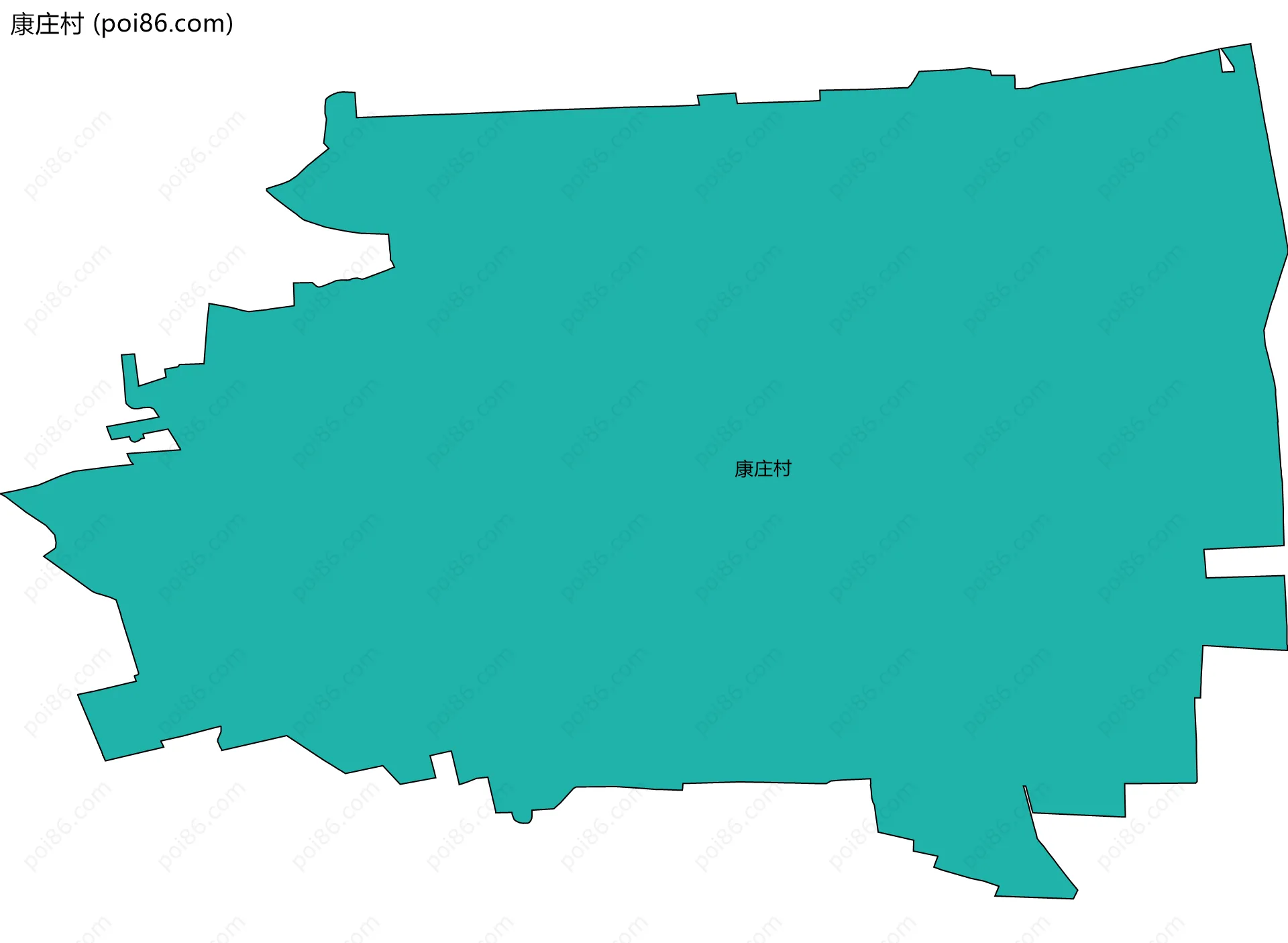 康庄村边界地图