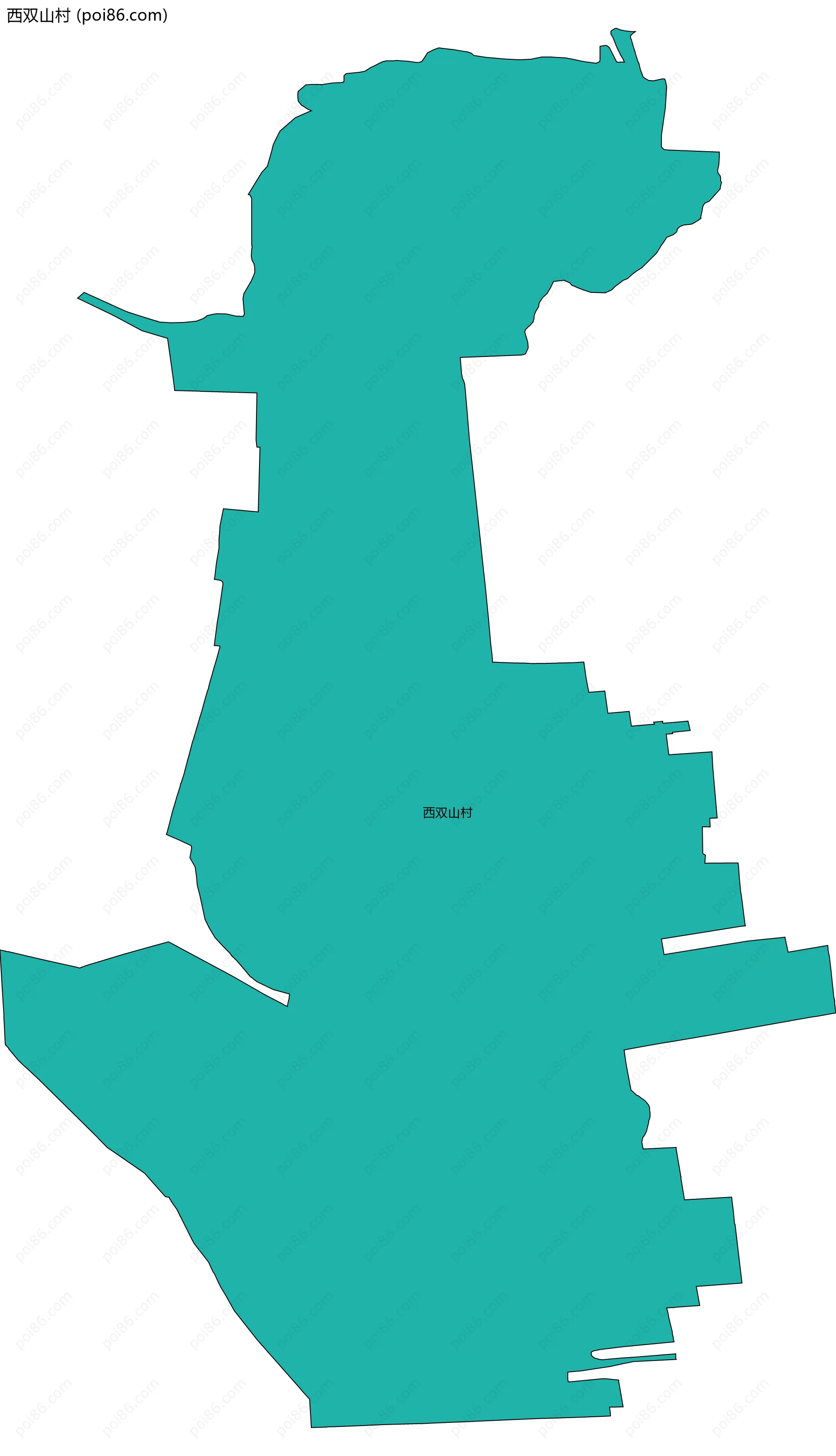 西双山村边界地图