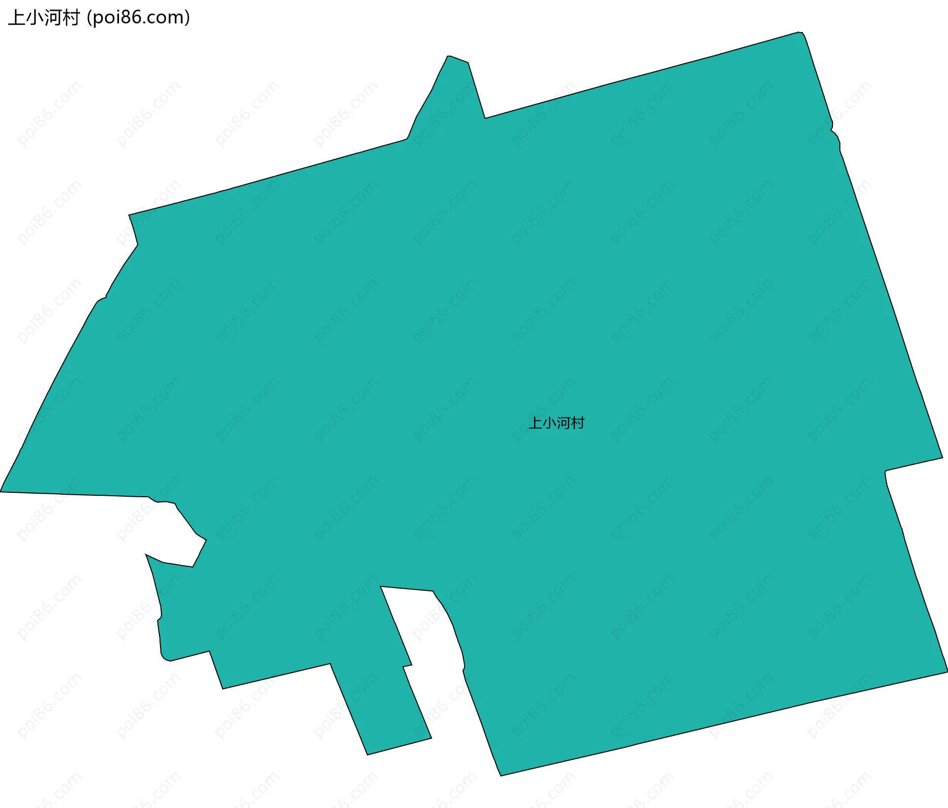 上小河村边界地图