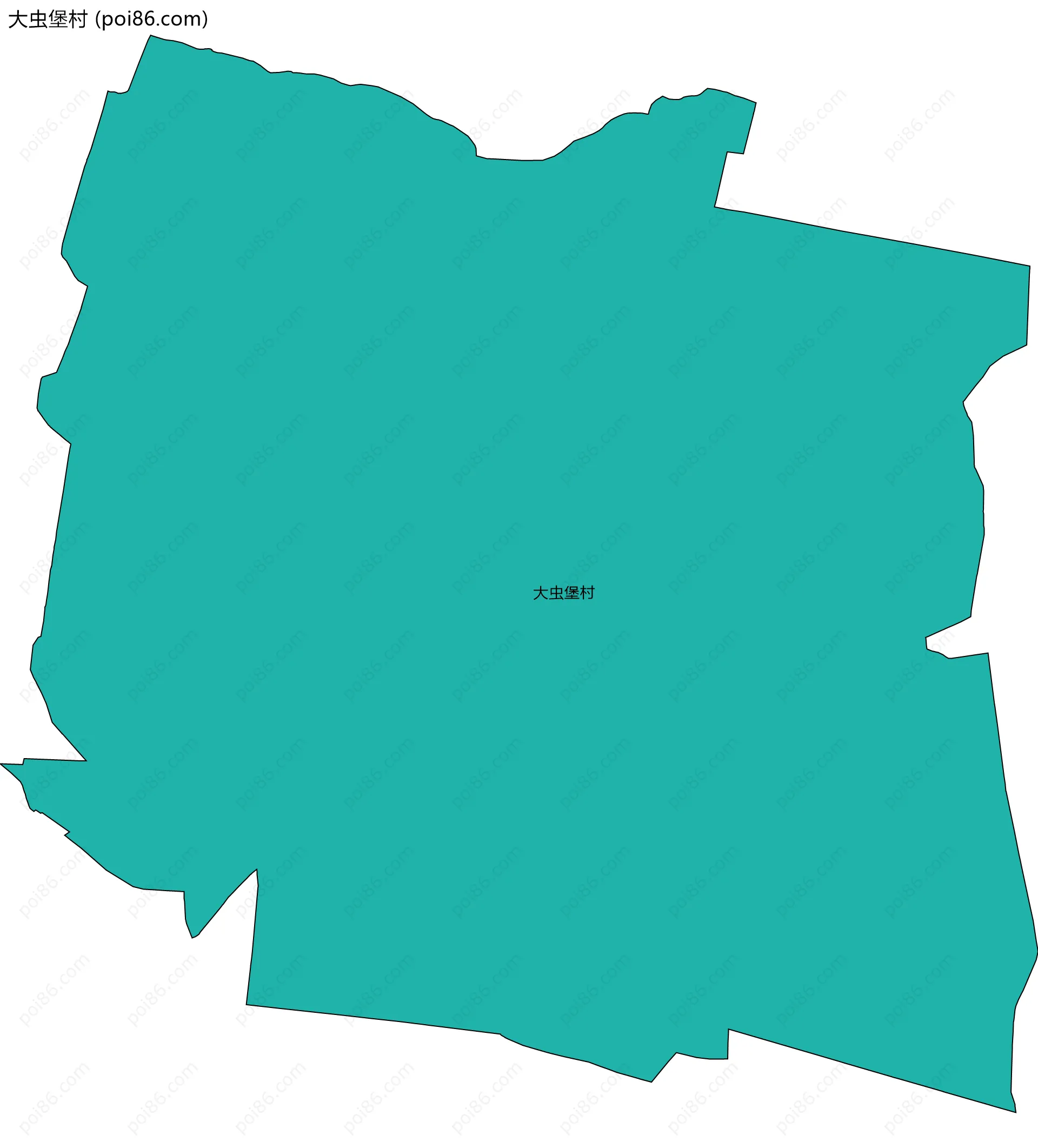 大虫堡村边界地图