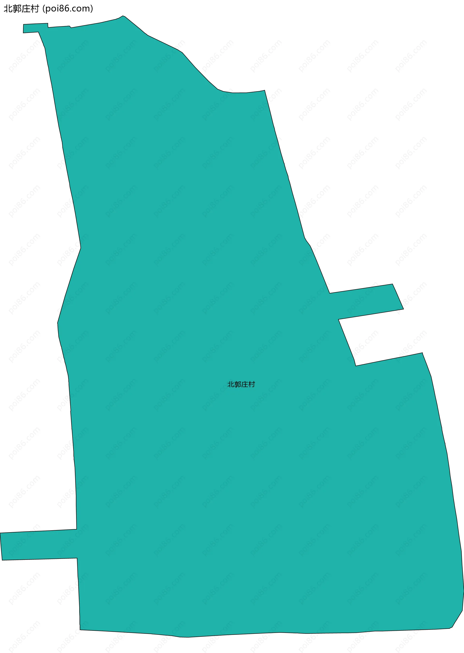 北郭庄村边界地图