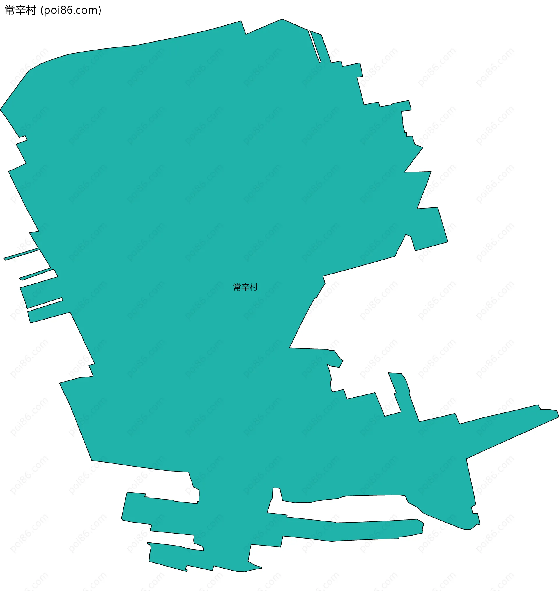 常辛村边界地图