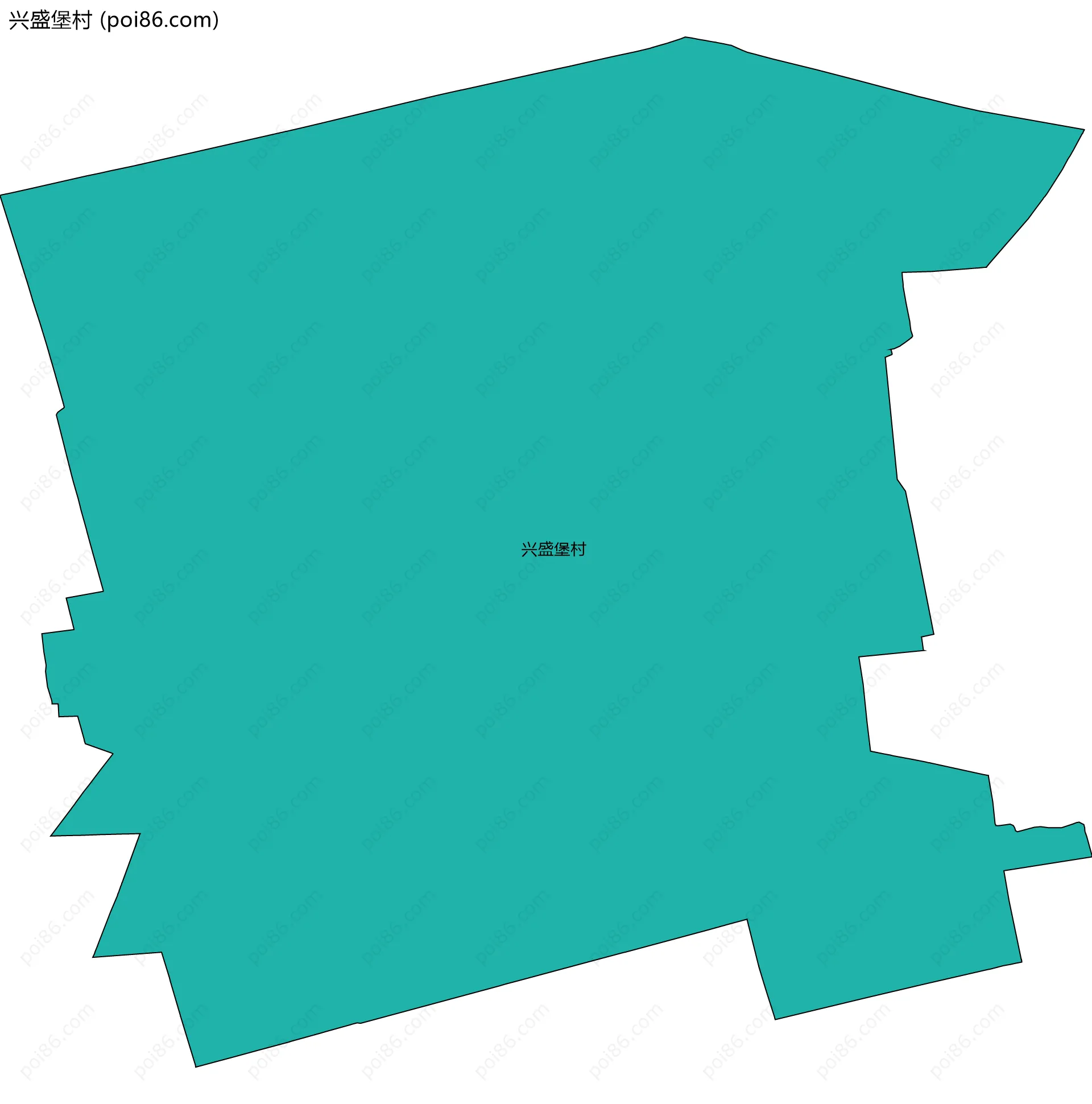 兴盛堡村边界地图