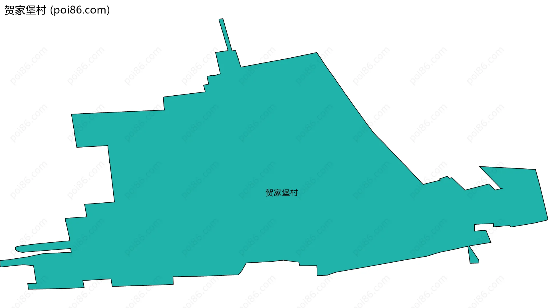 贺家堡村边界地图