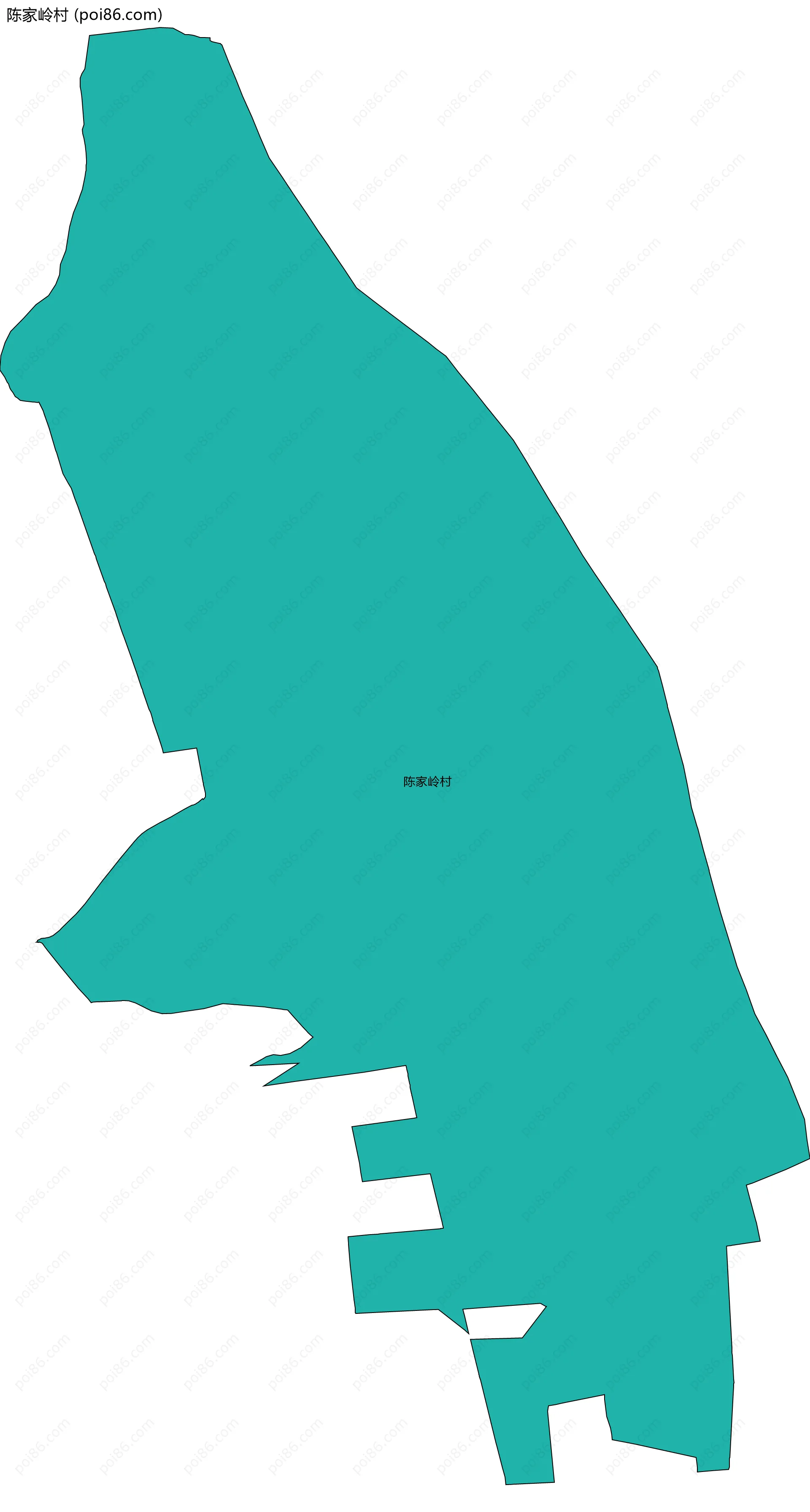 陈家岭村边界地图