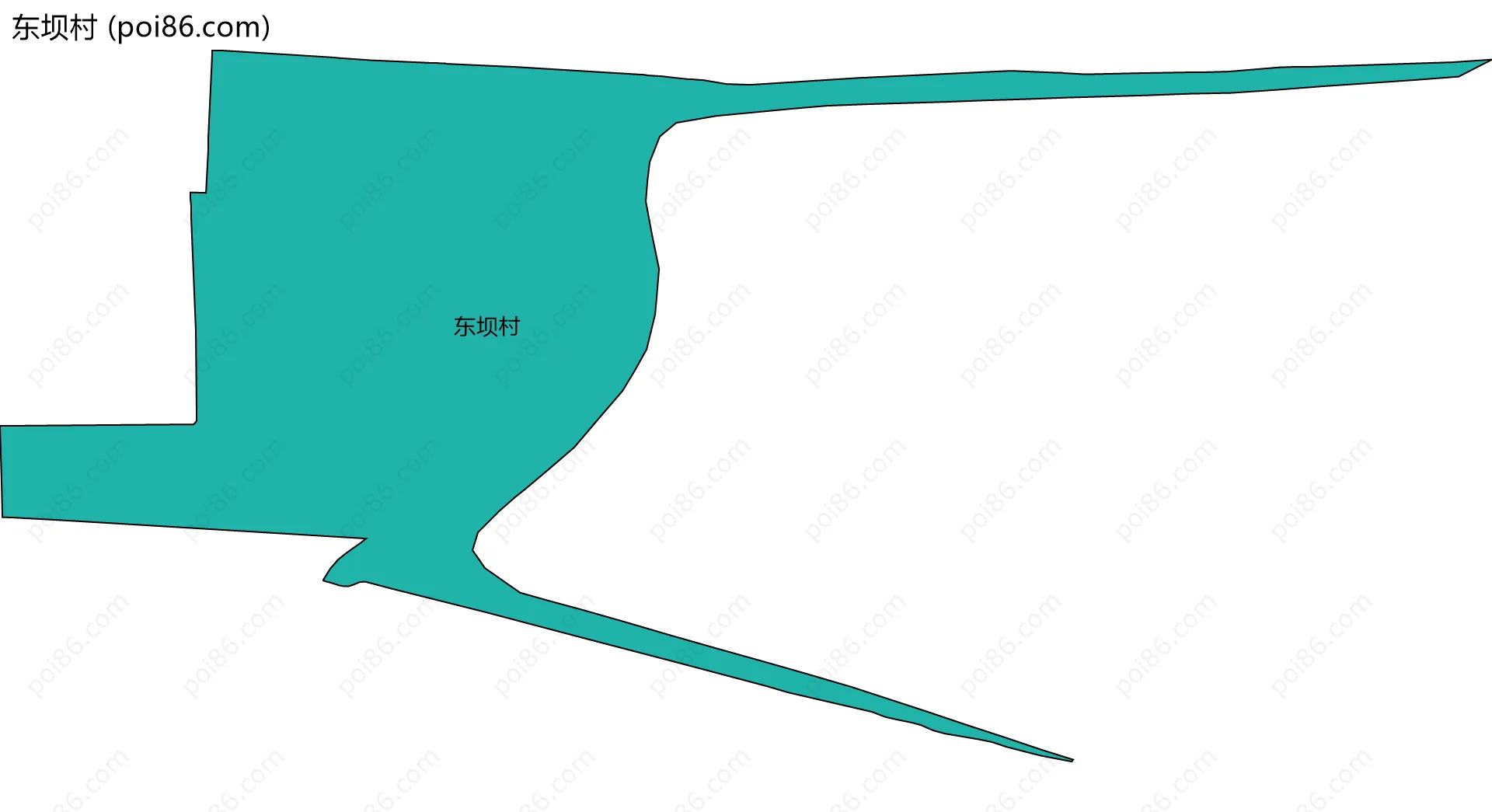 东坝村边界地图