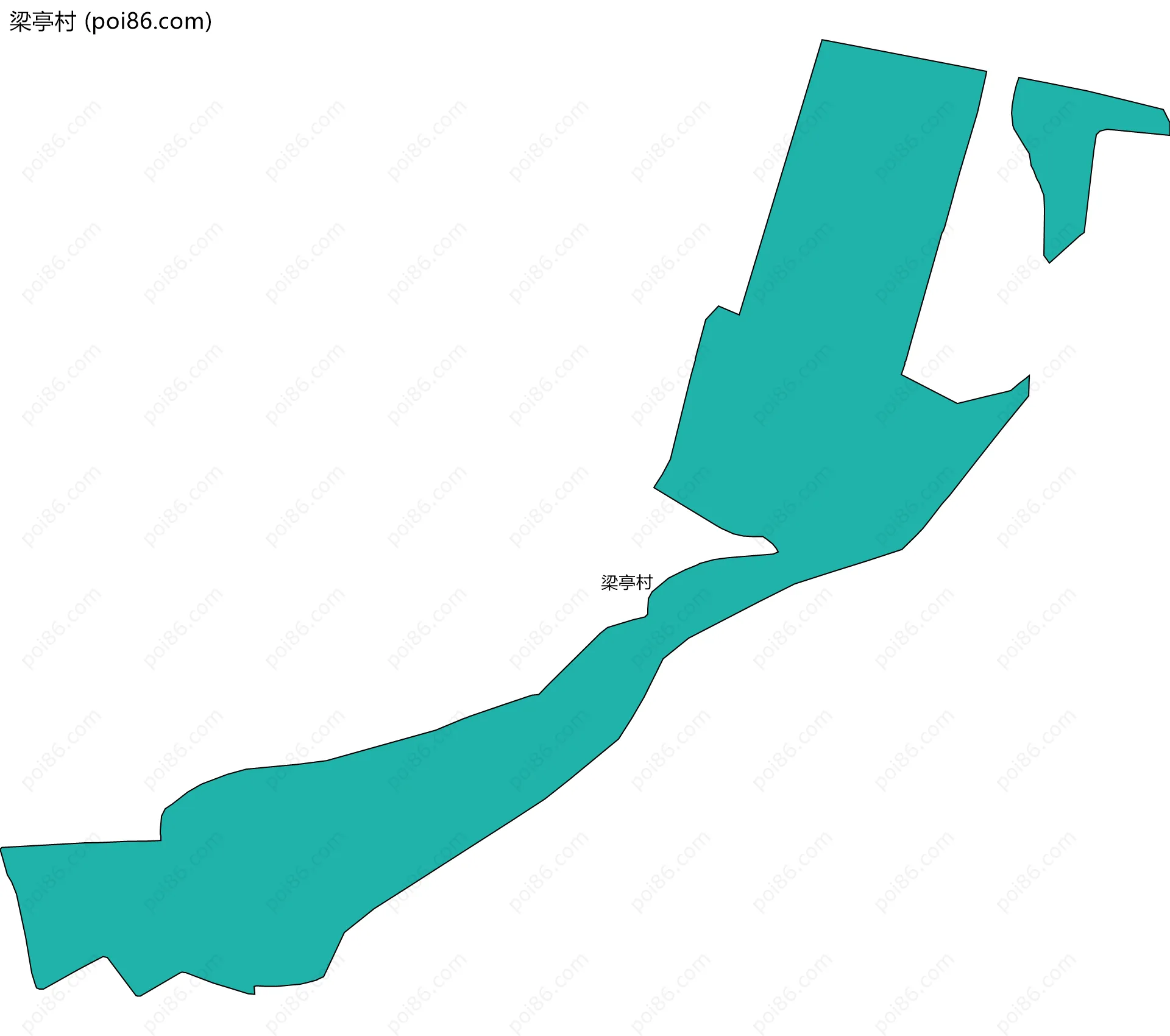 梁亭村边界地图