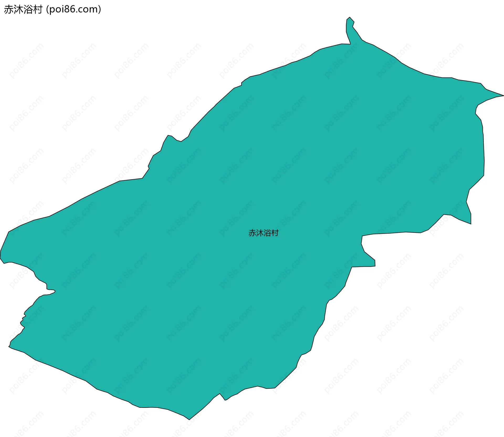 赤沐浴村边界地图