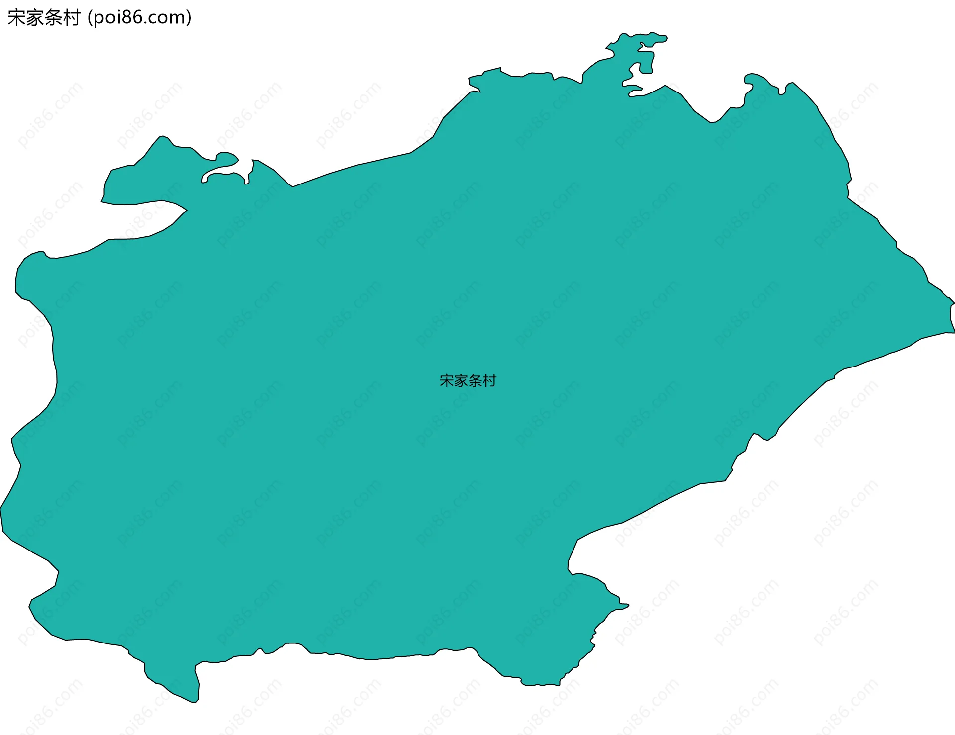 宋家条村边界地图