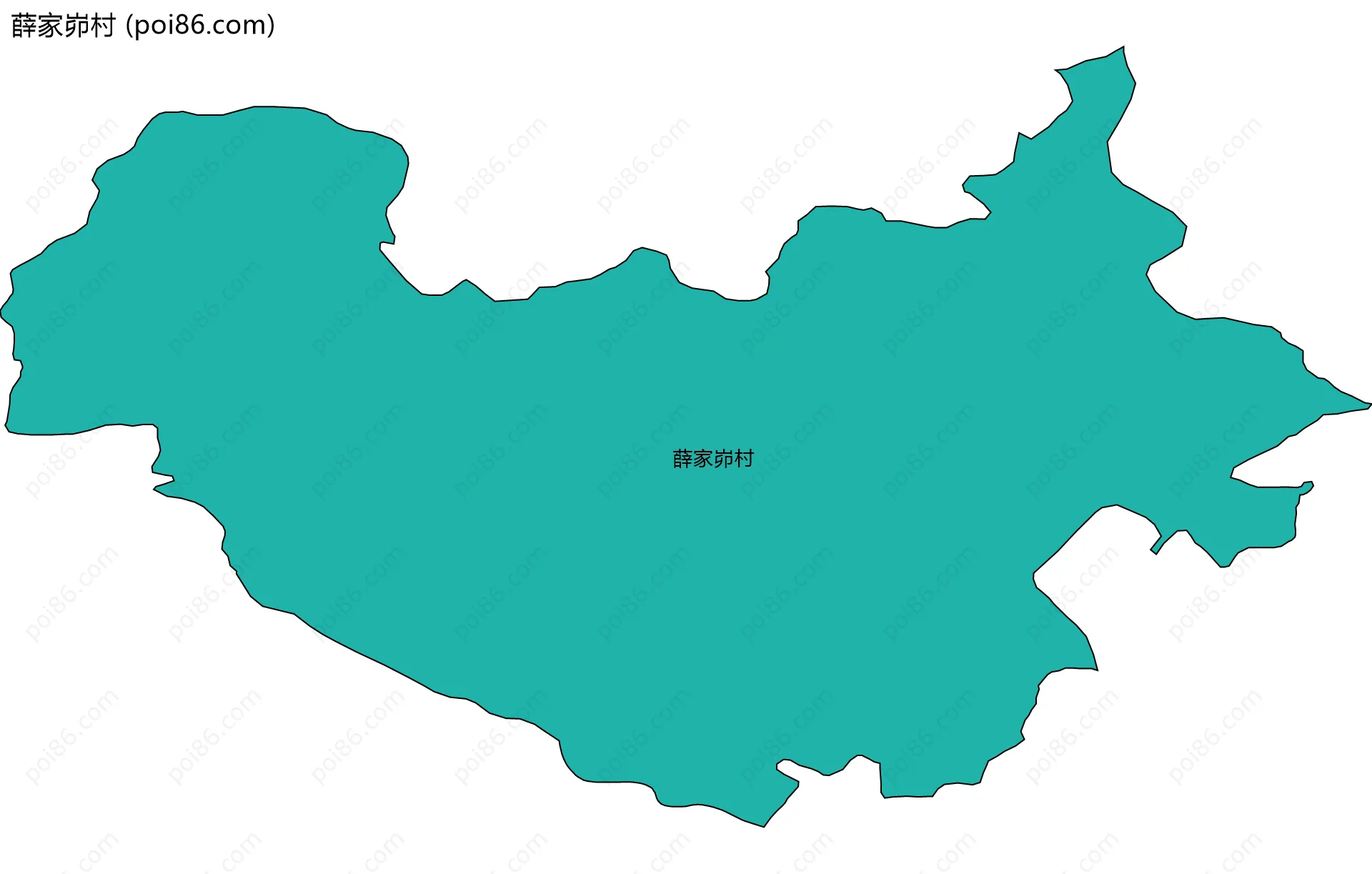 薛家峁村边界地图