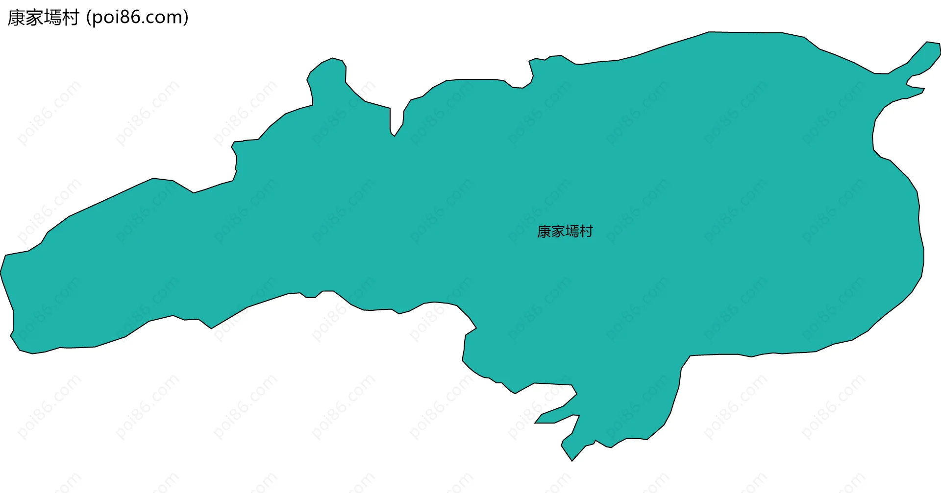 康家墕村边界地图