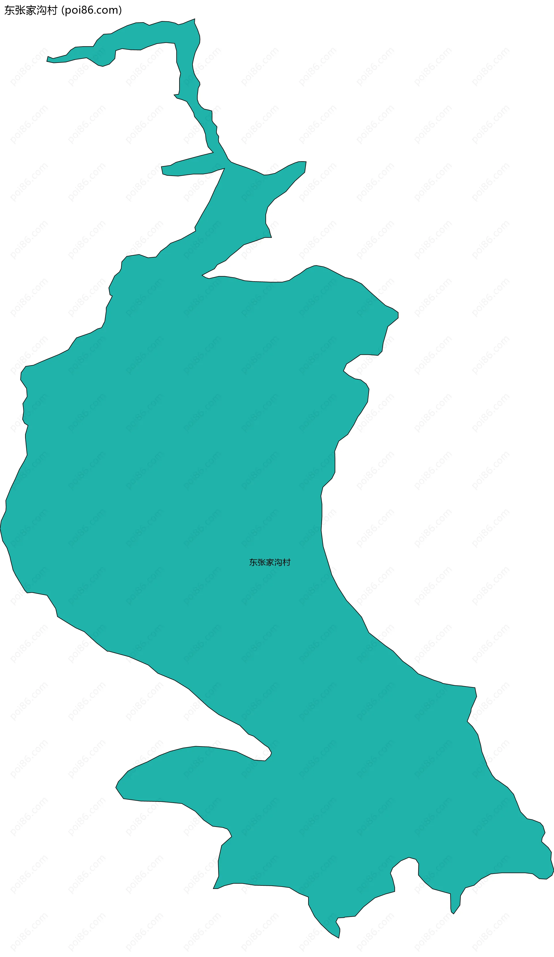 东张家沟村边界地图