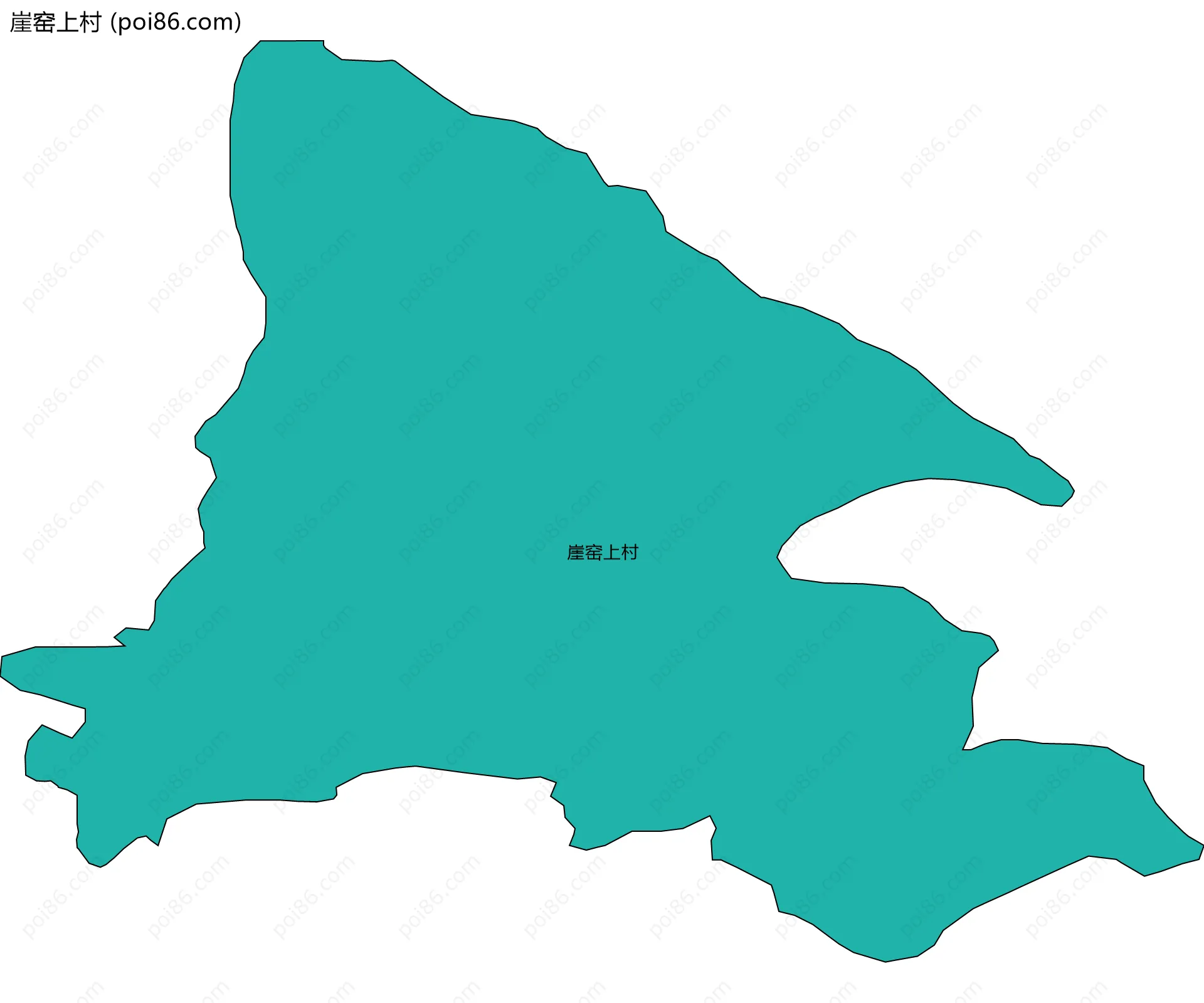 崖窑上村边界地图