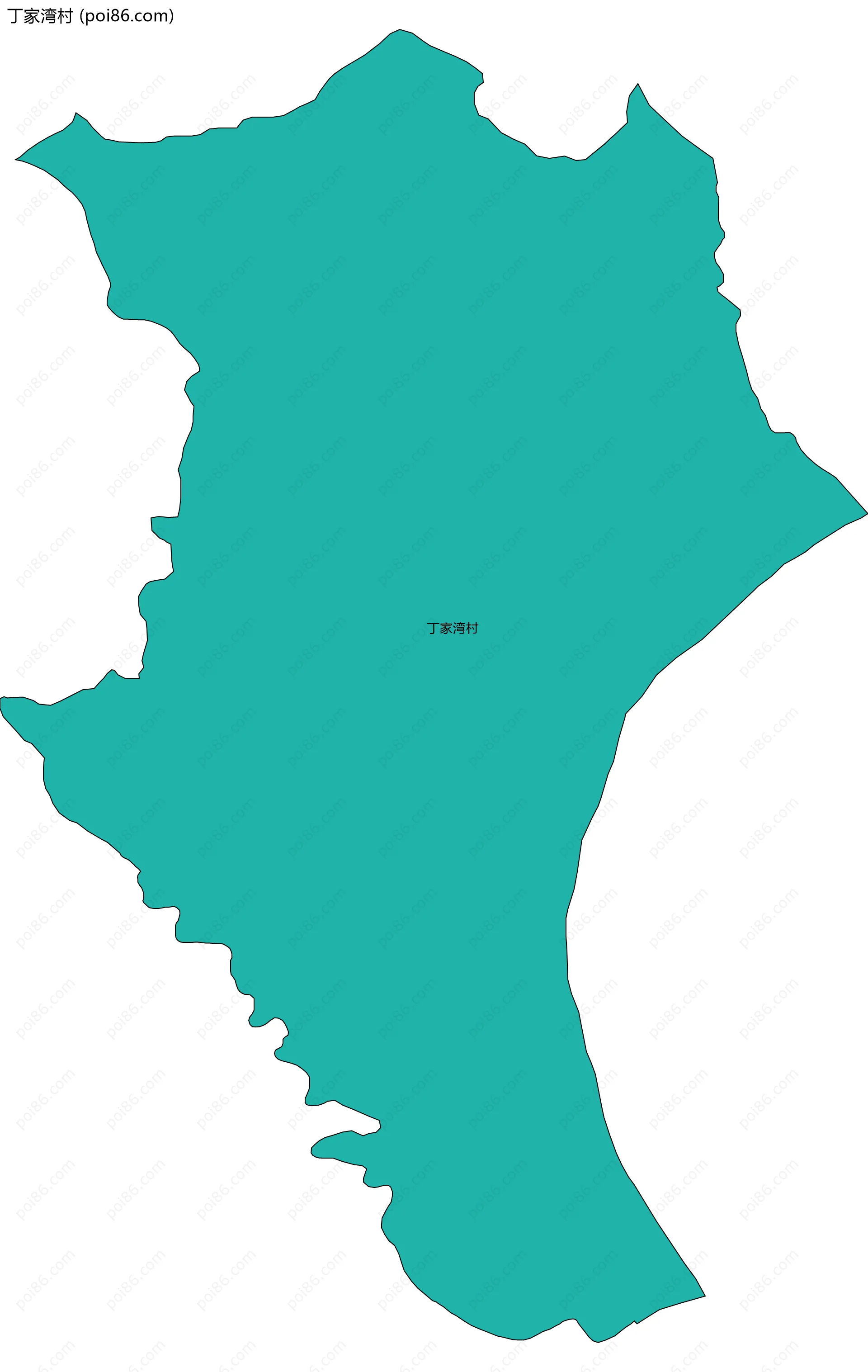 丁家湾村边界地图