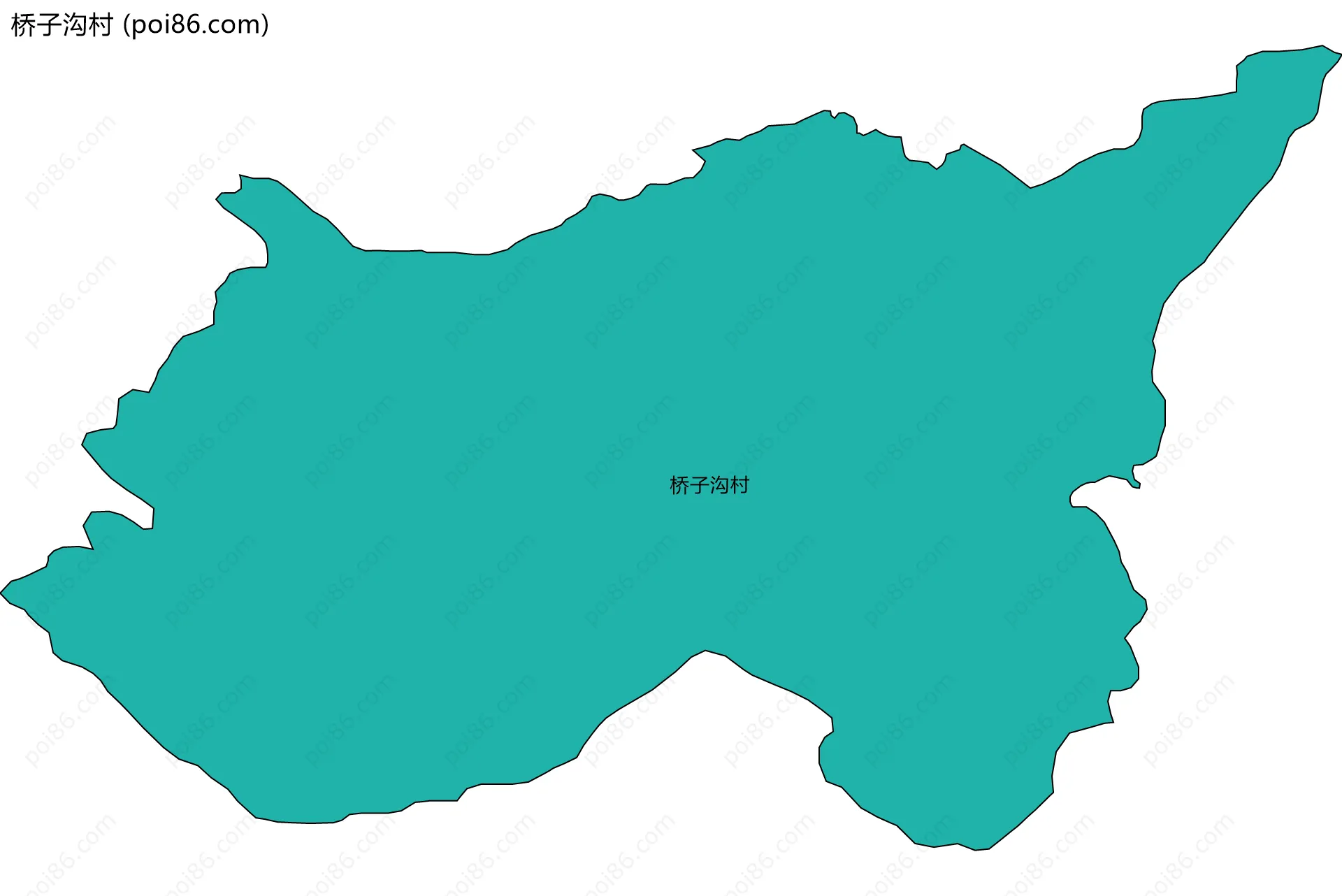 桥子沟村边界地图