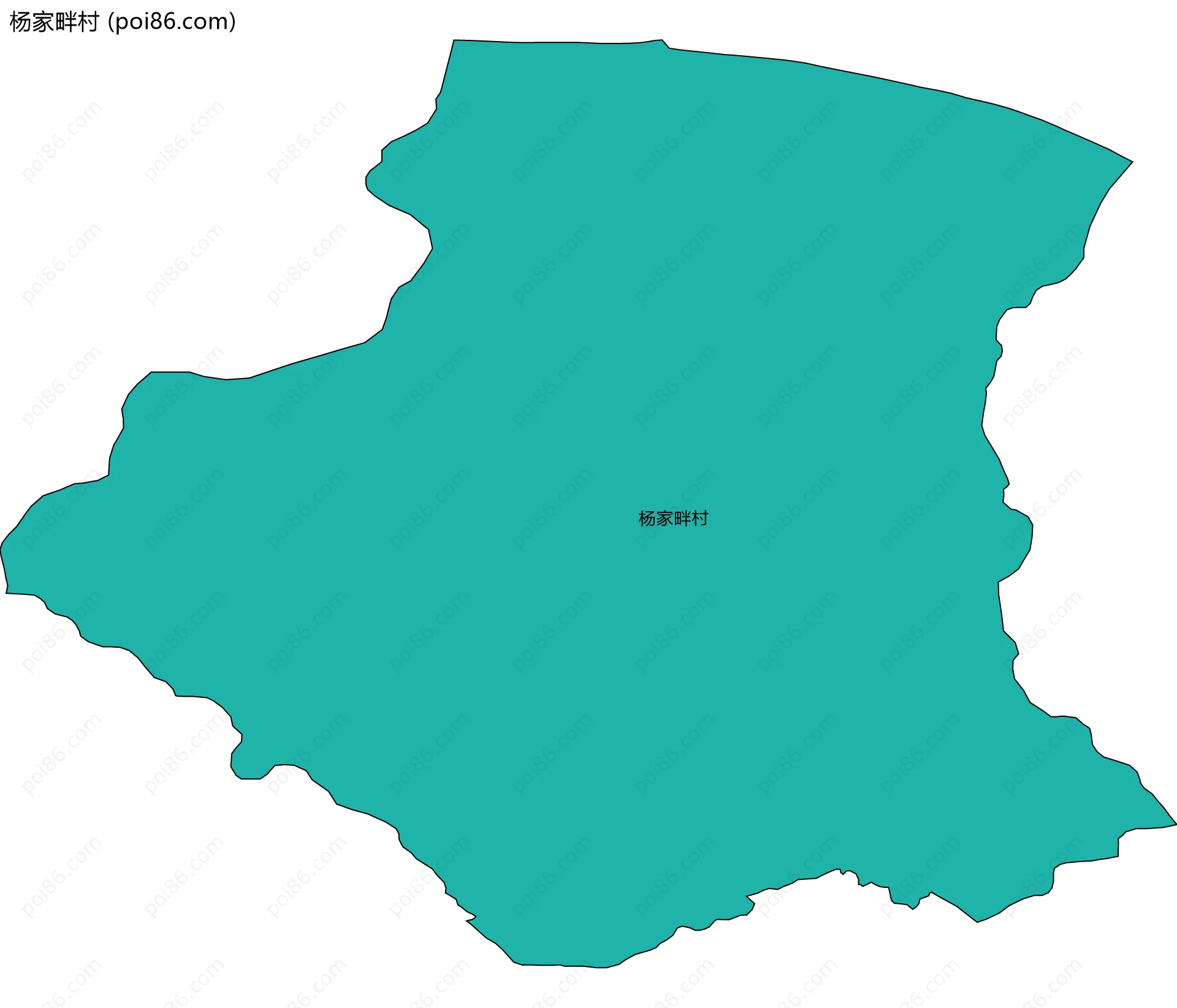 杨家畔村边界地图