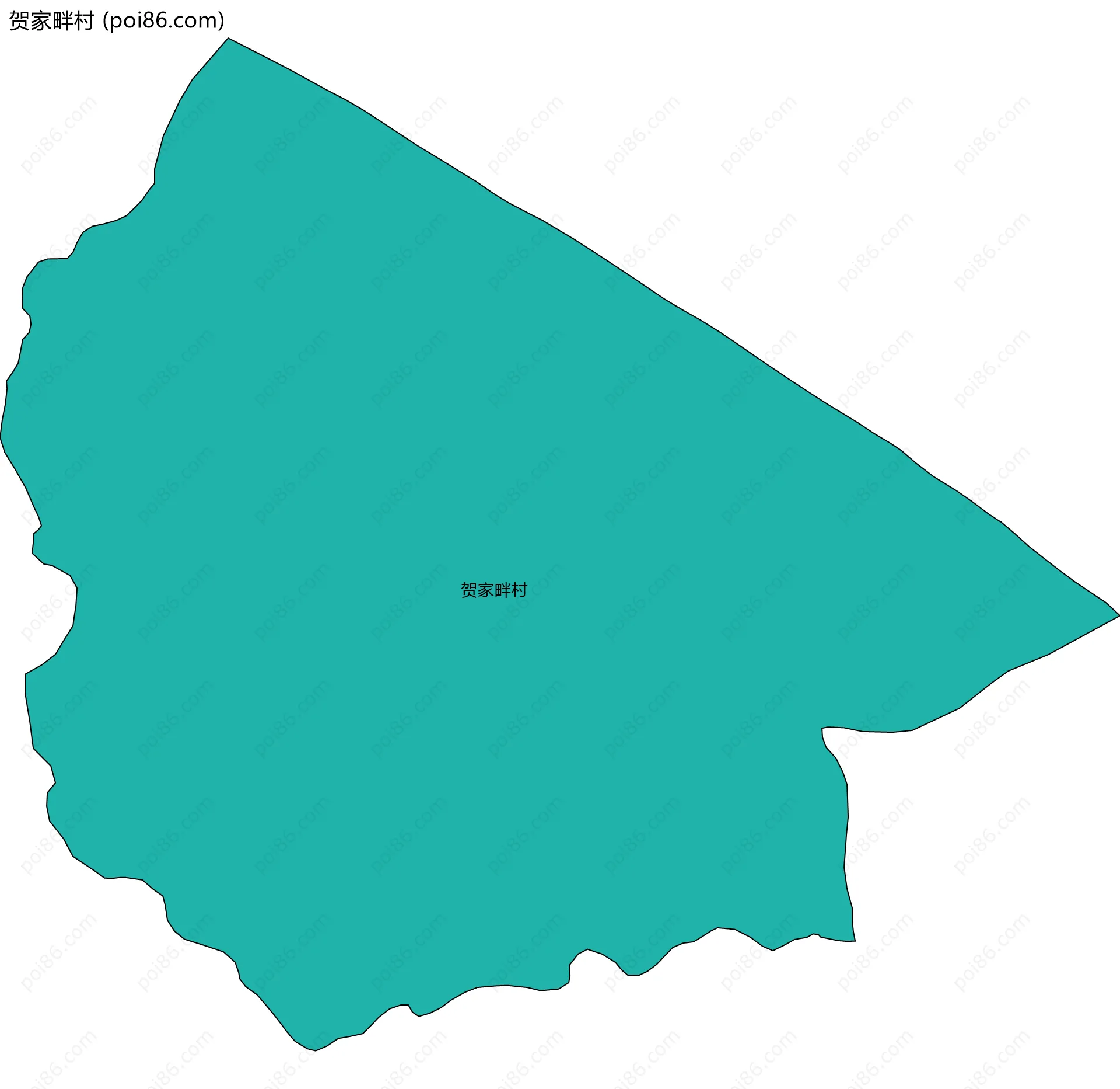 贺家畔村边界地图