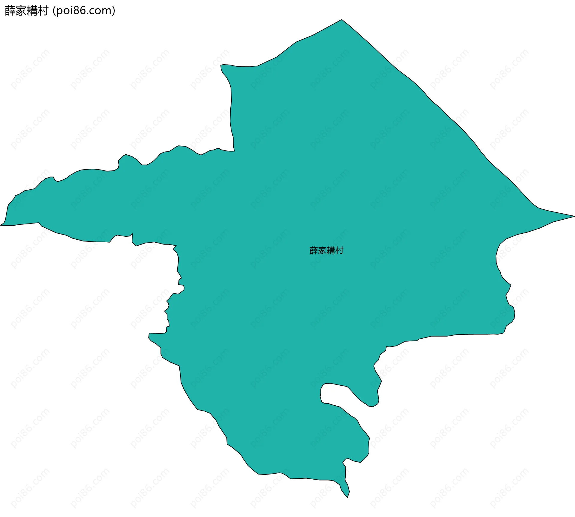 薛家耩村边界地图