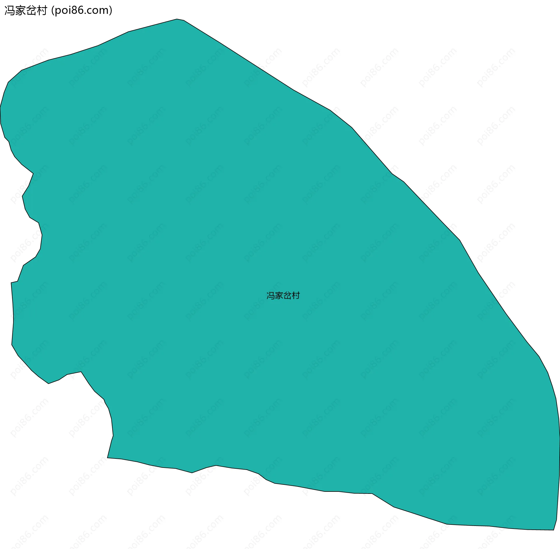 冯家岔村边界地图