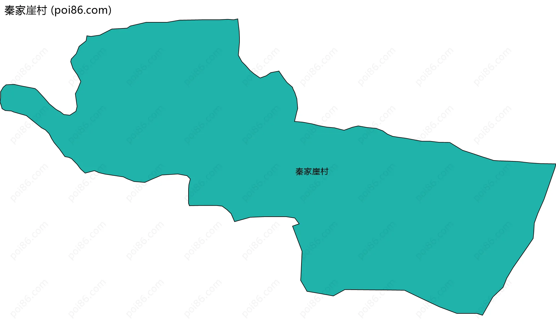 秦家崖村边界地图