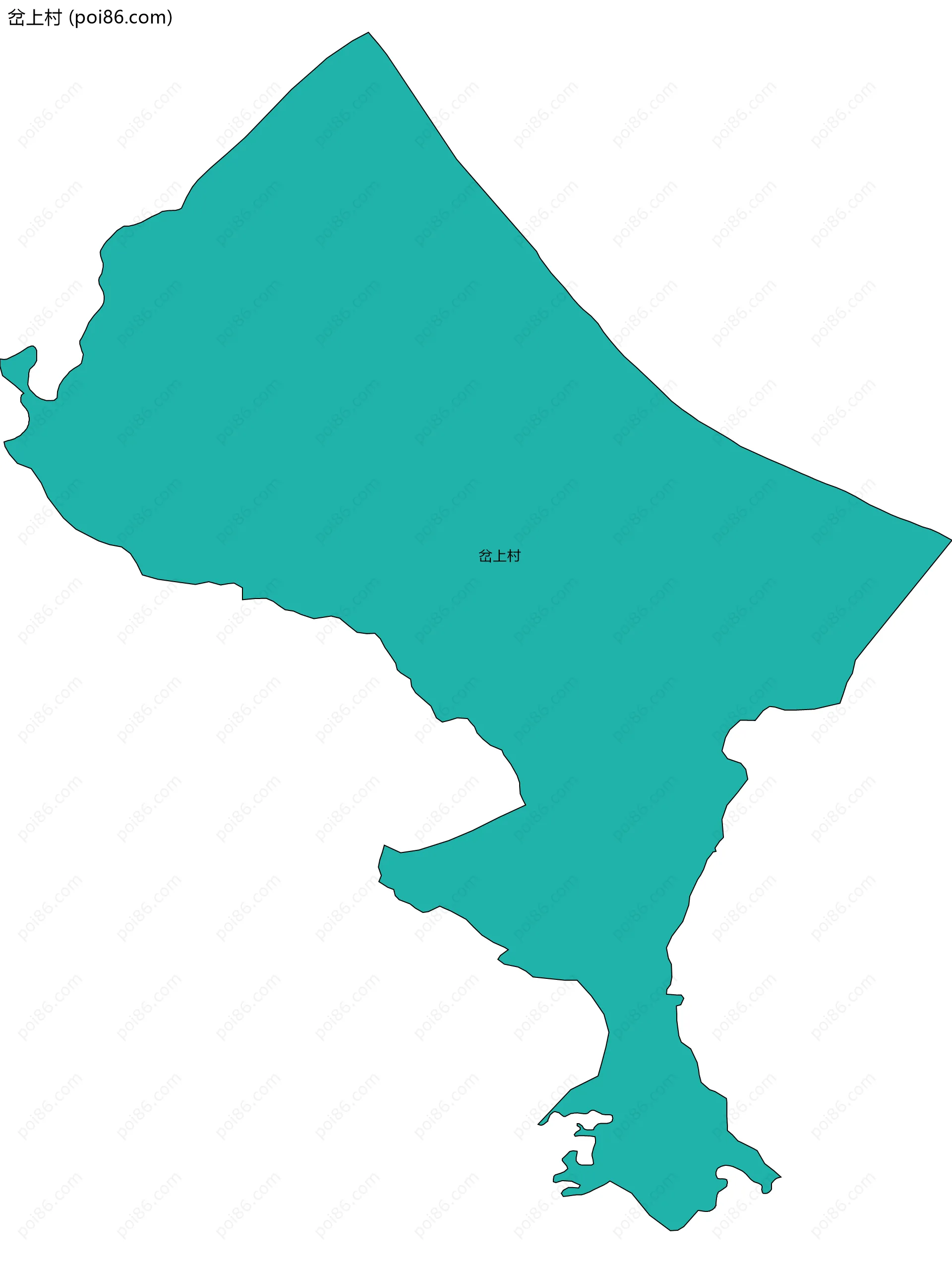 岔上村边界地图