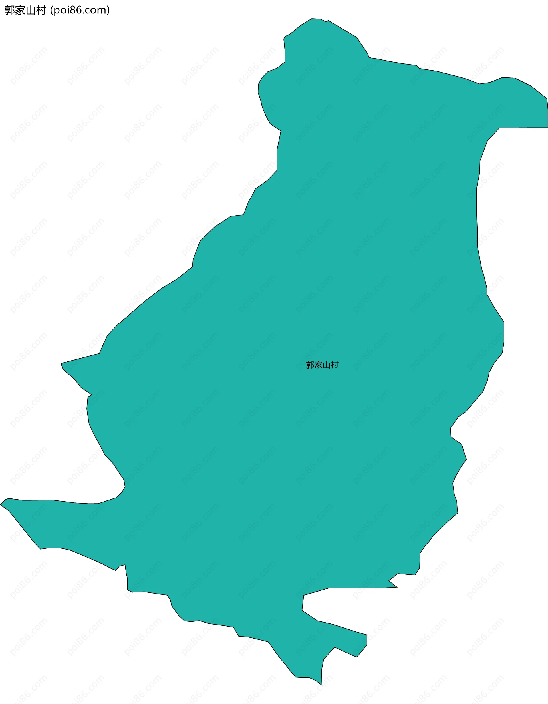 郭家山村边界地图