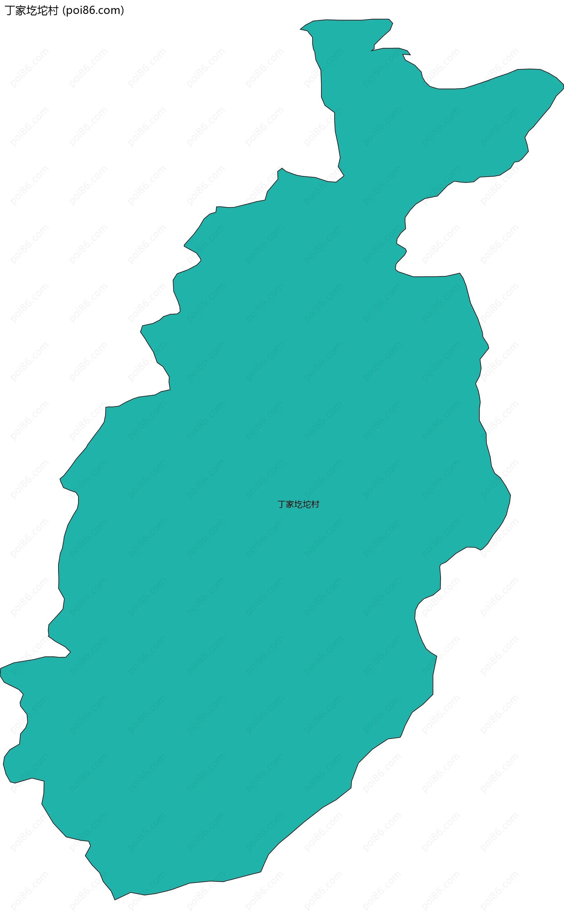 丁家圪坨村边界地图