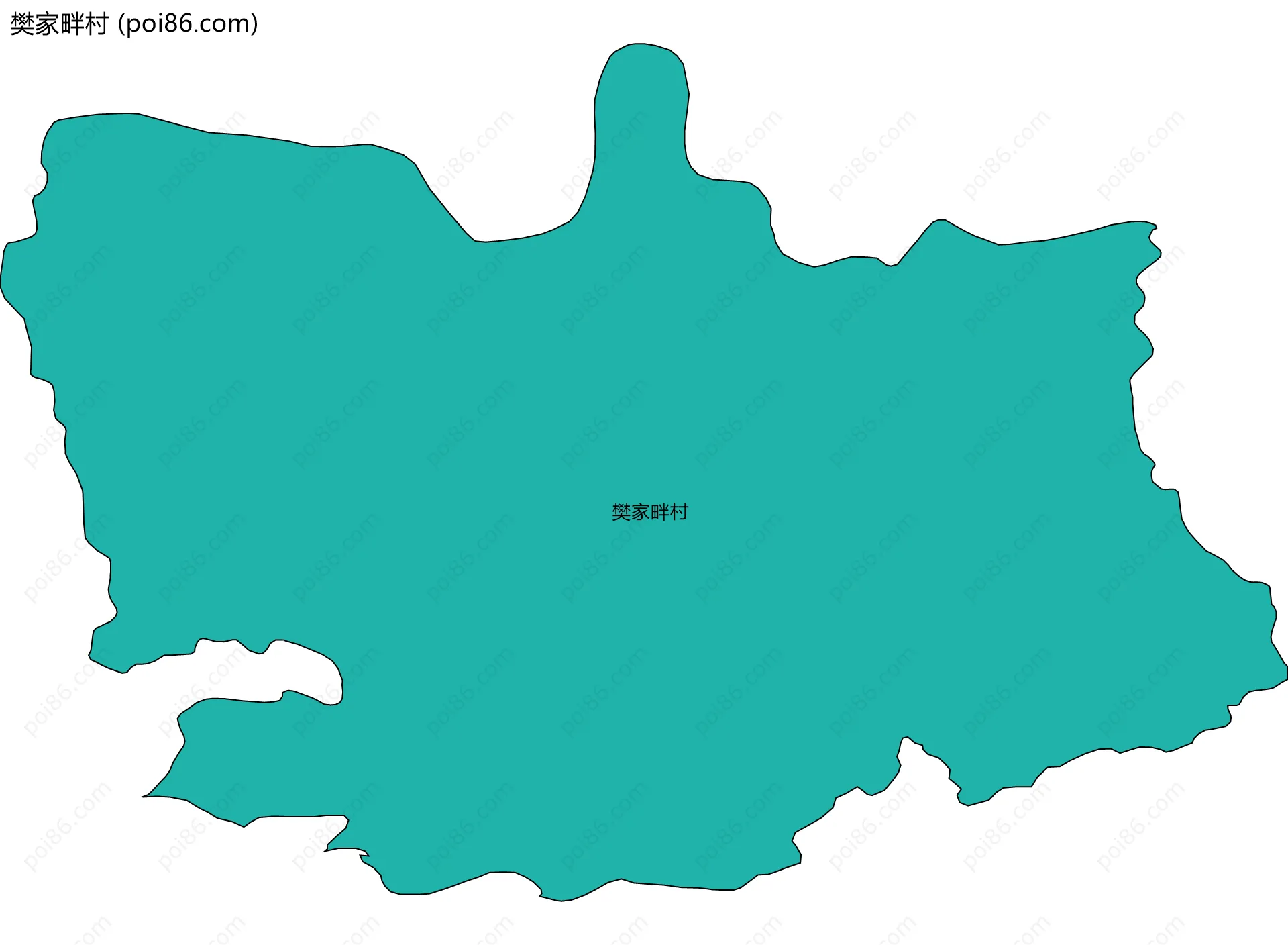 樊家畔村边界地图