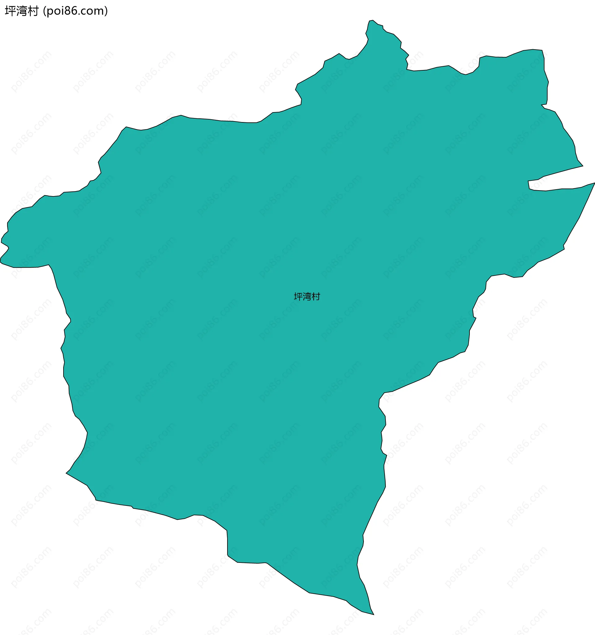 坪湾村边界地图