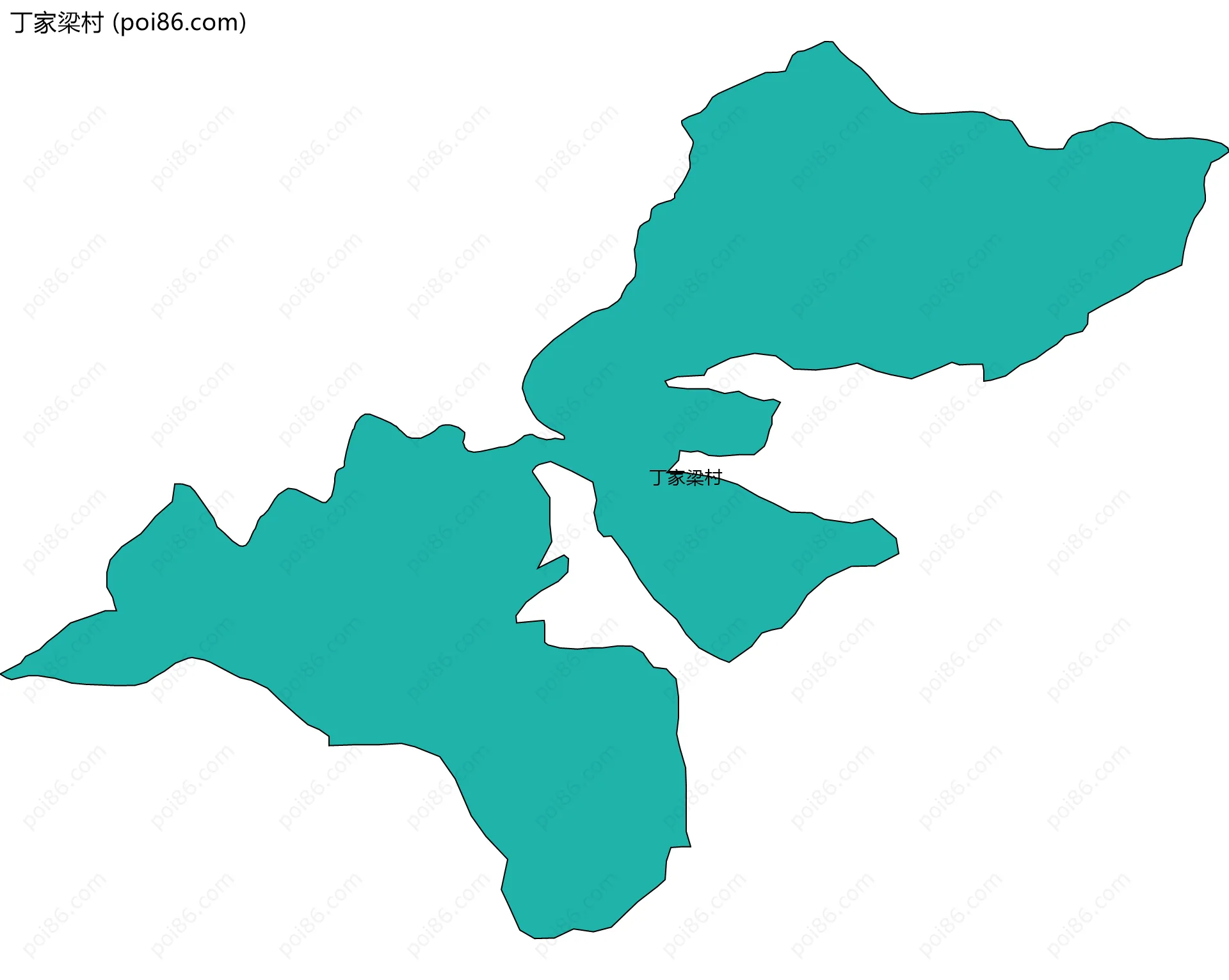 丁家梁村边界地图