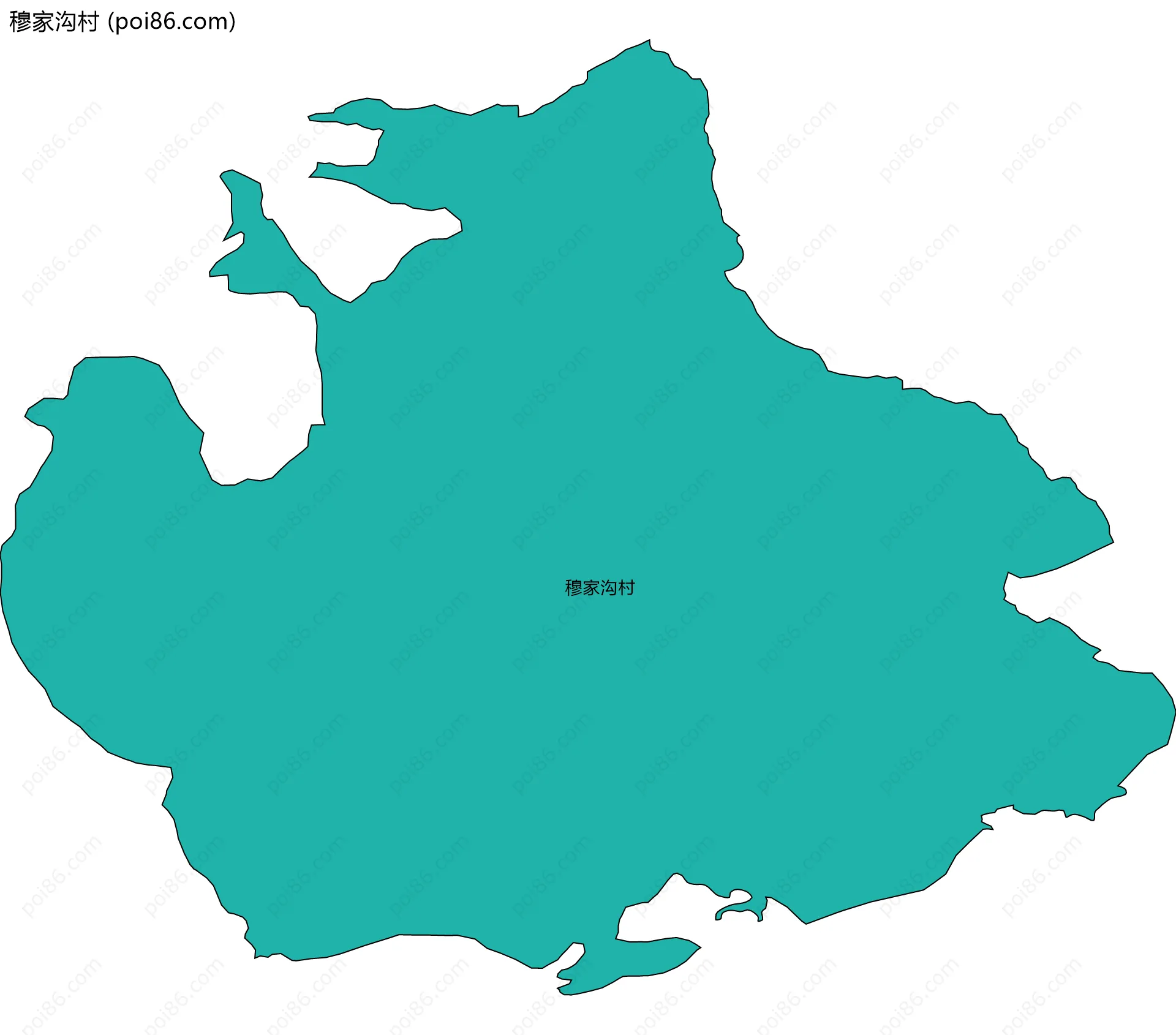 穆家沟村边界地图