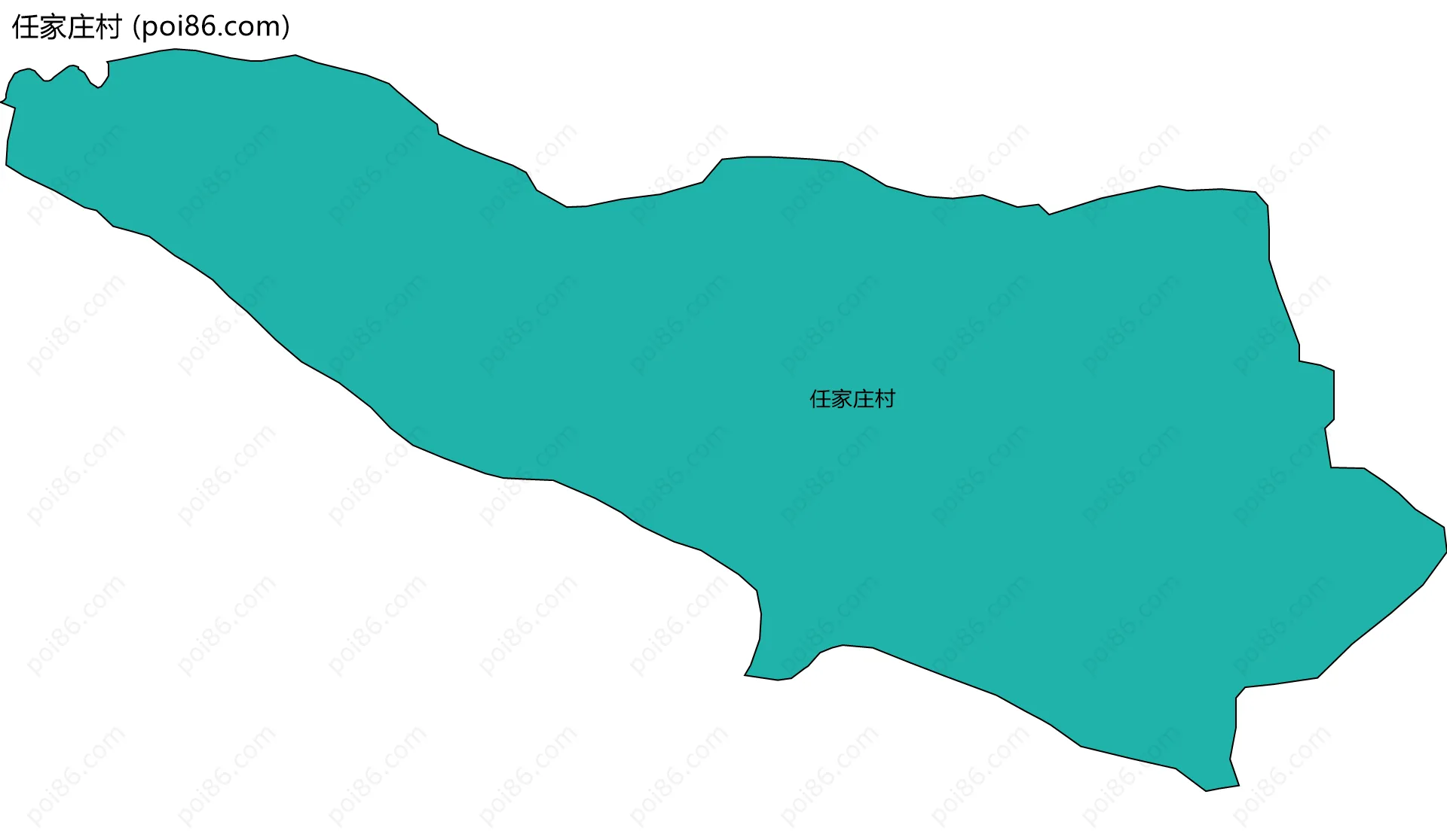 任家庄村边界地图