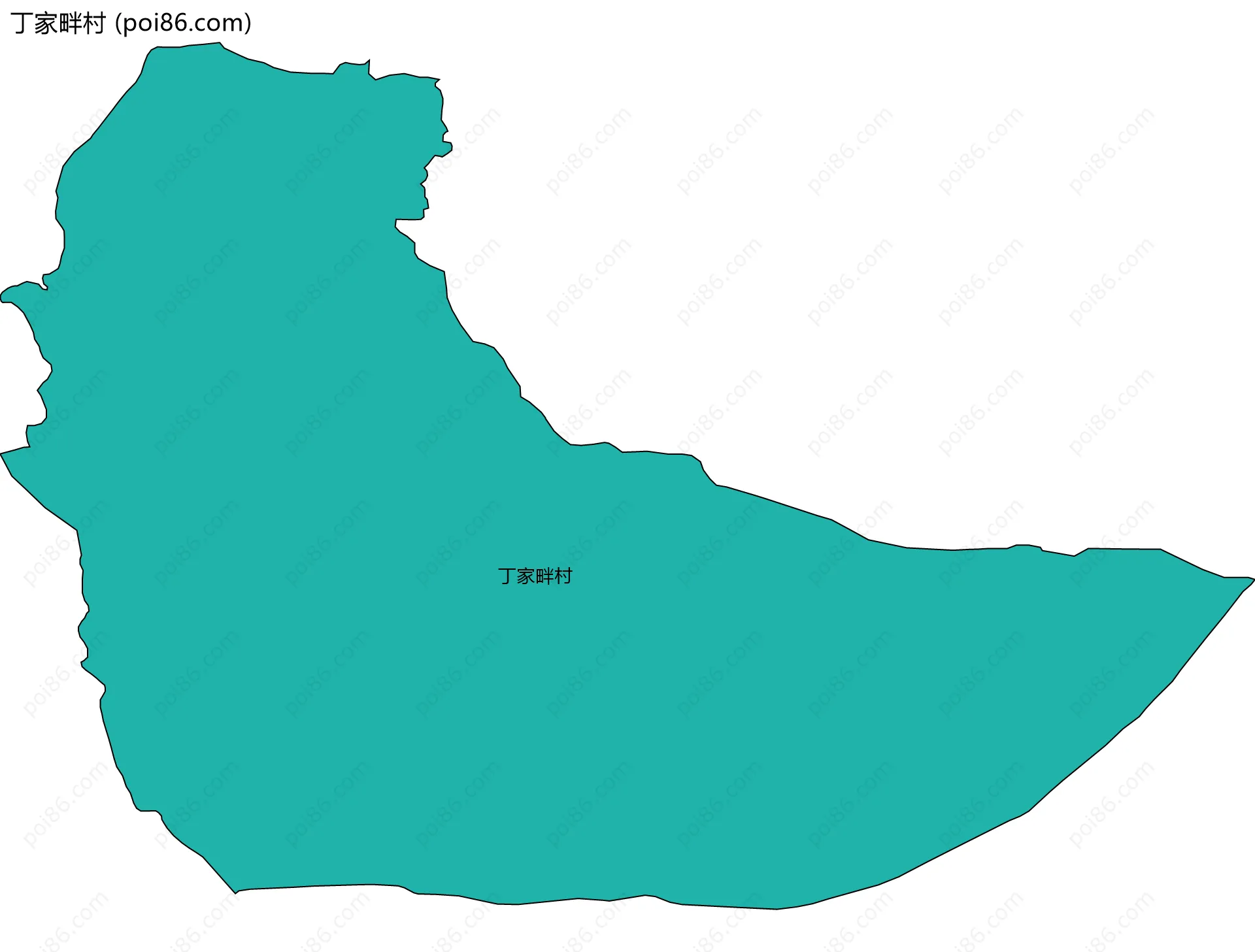 丁家畔村边界地图