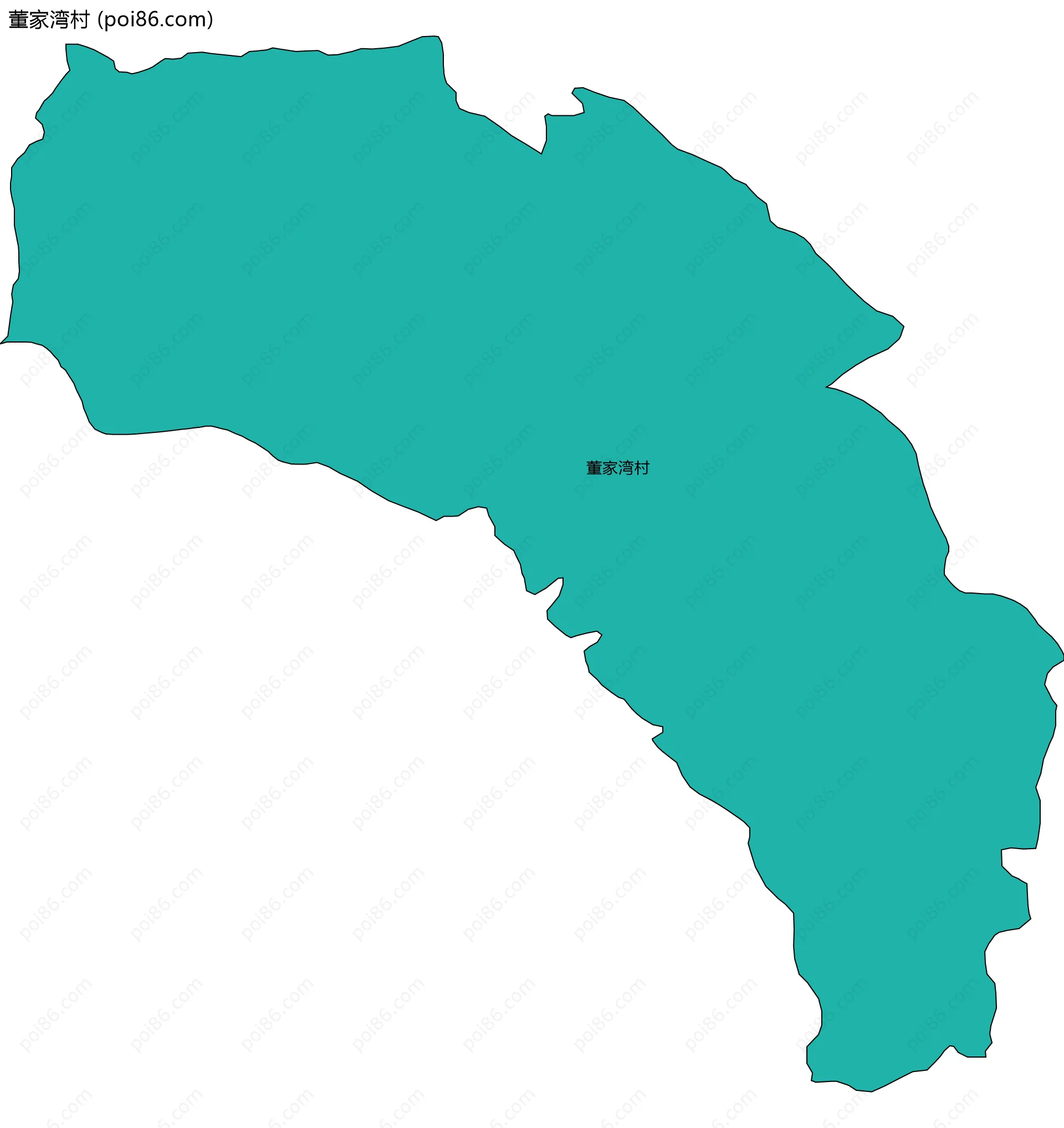 董家湾村边界地图