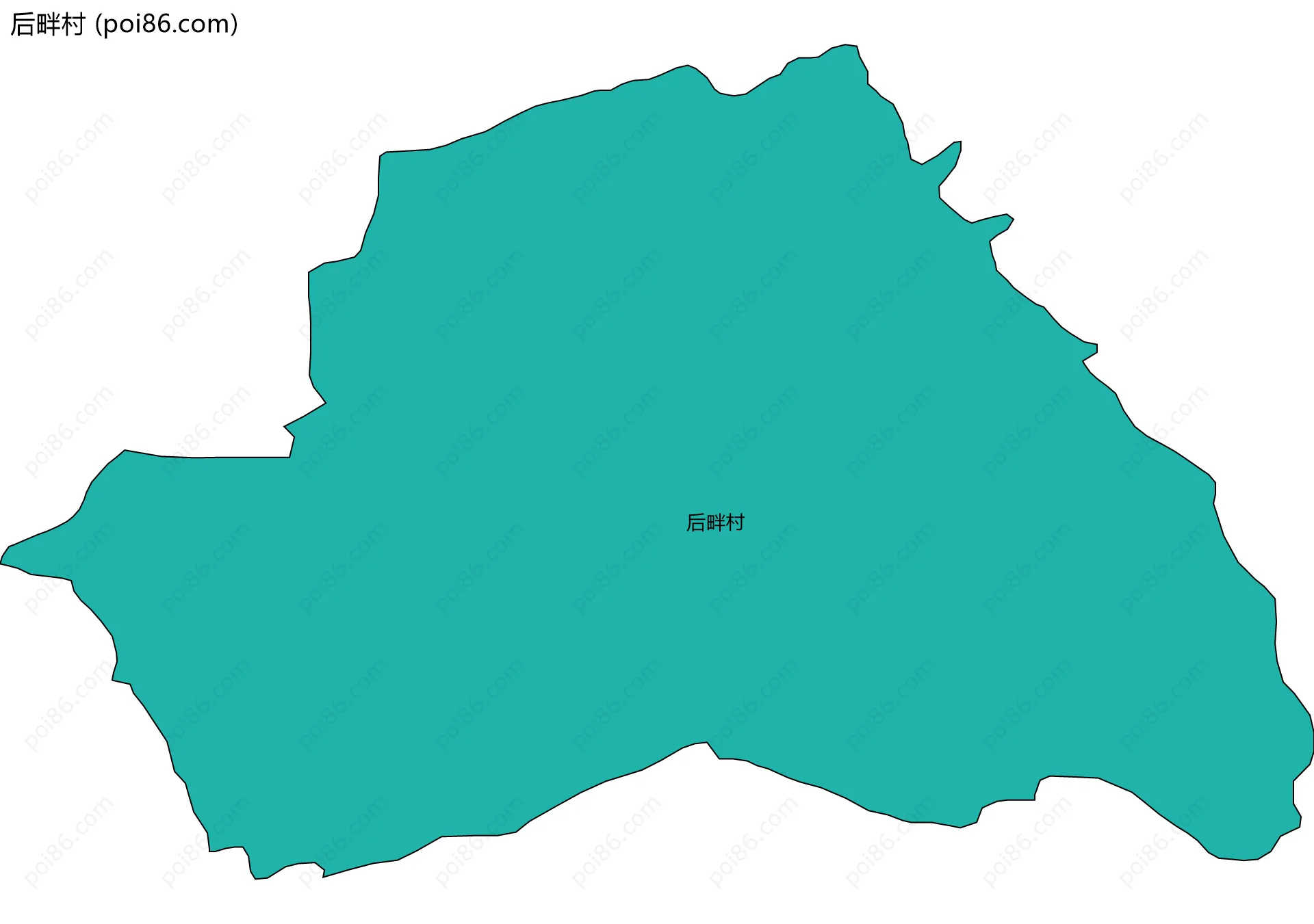 后畔村边界地图