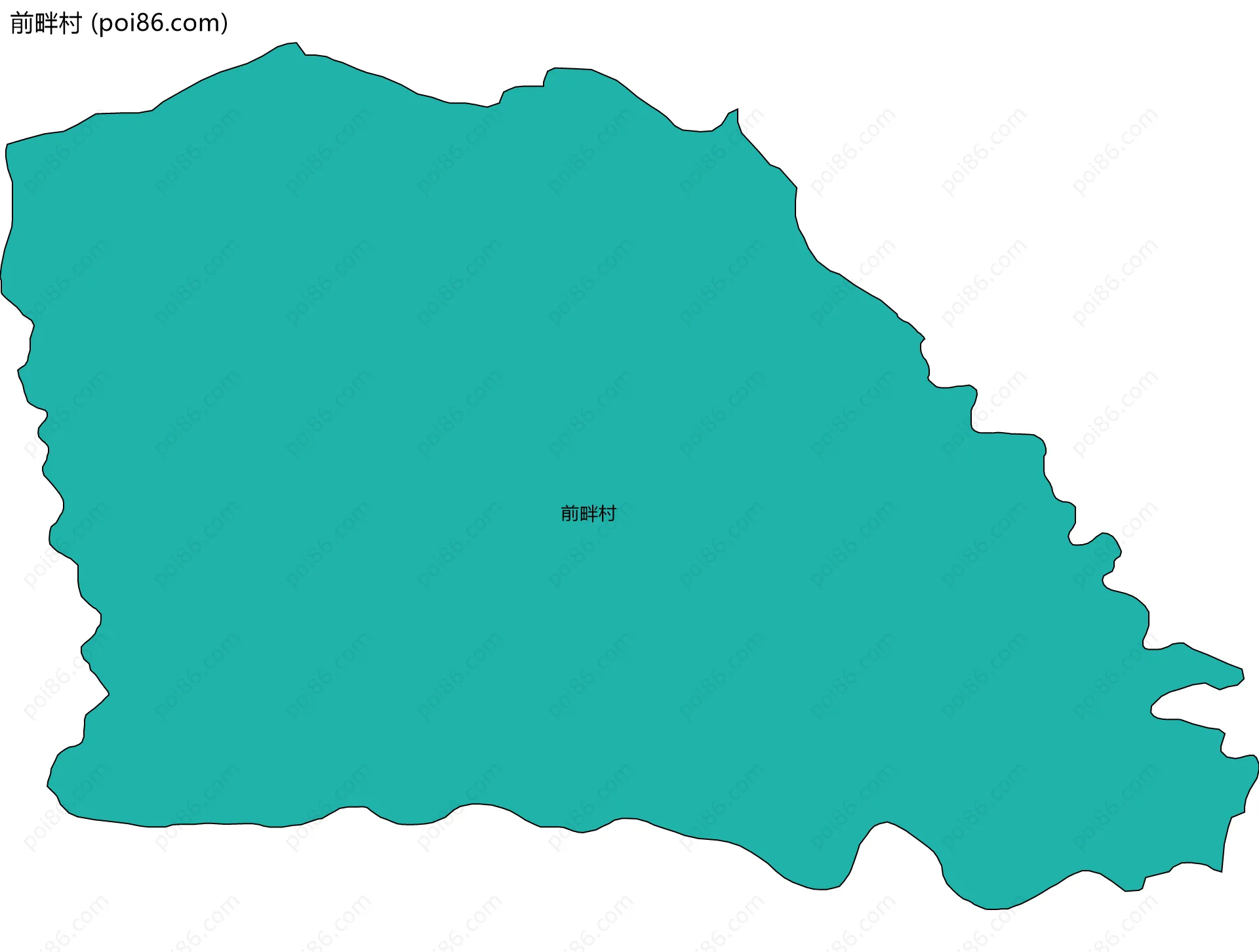 前畔村边界地图