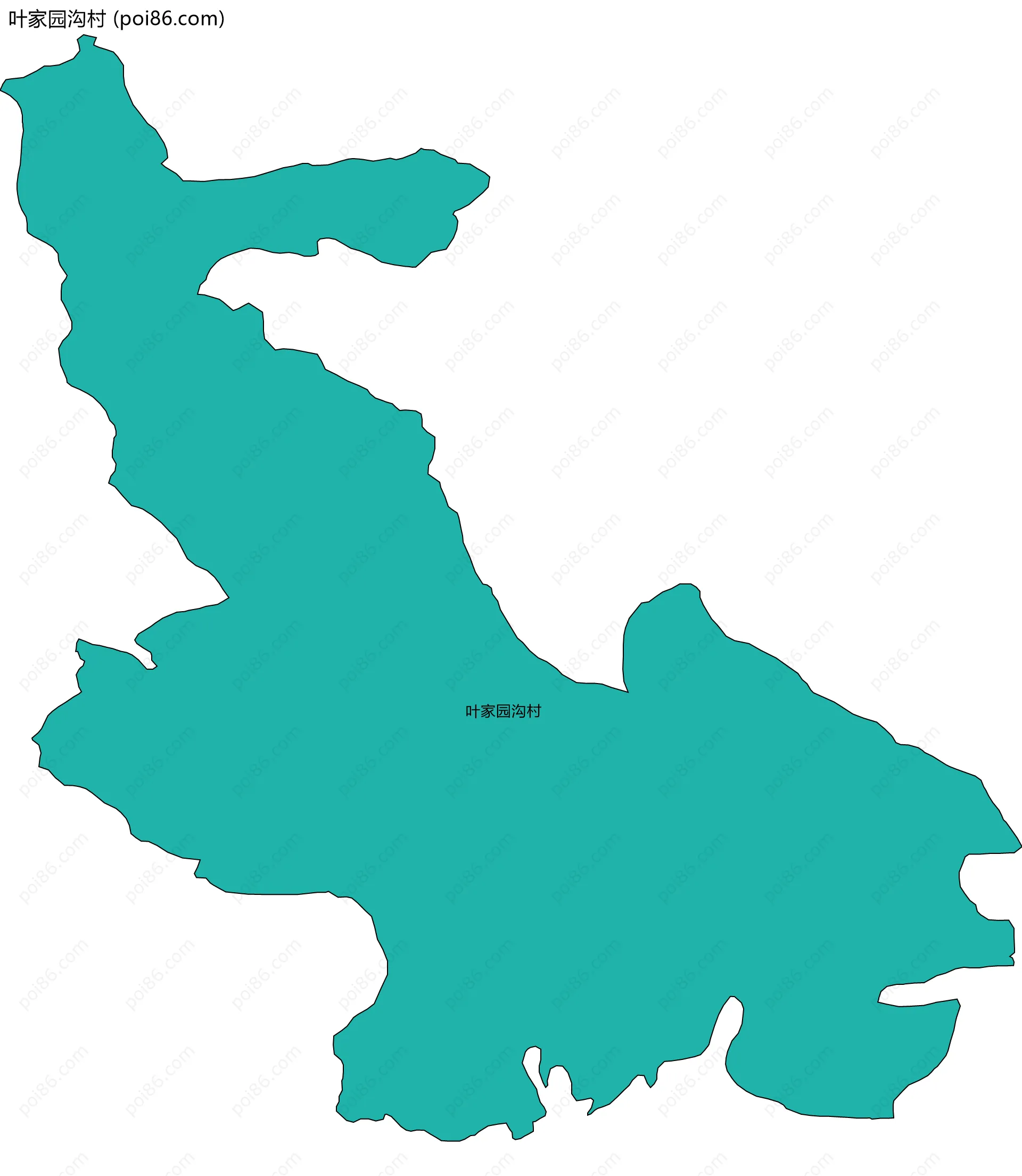 叶家园沟村边界地图