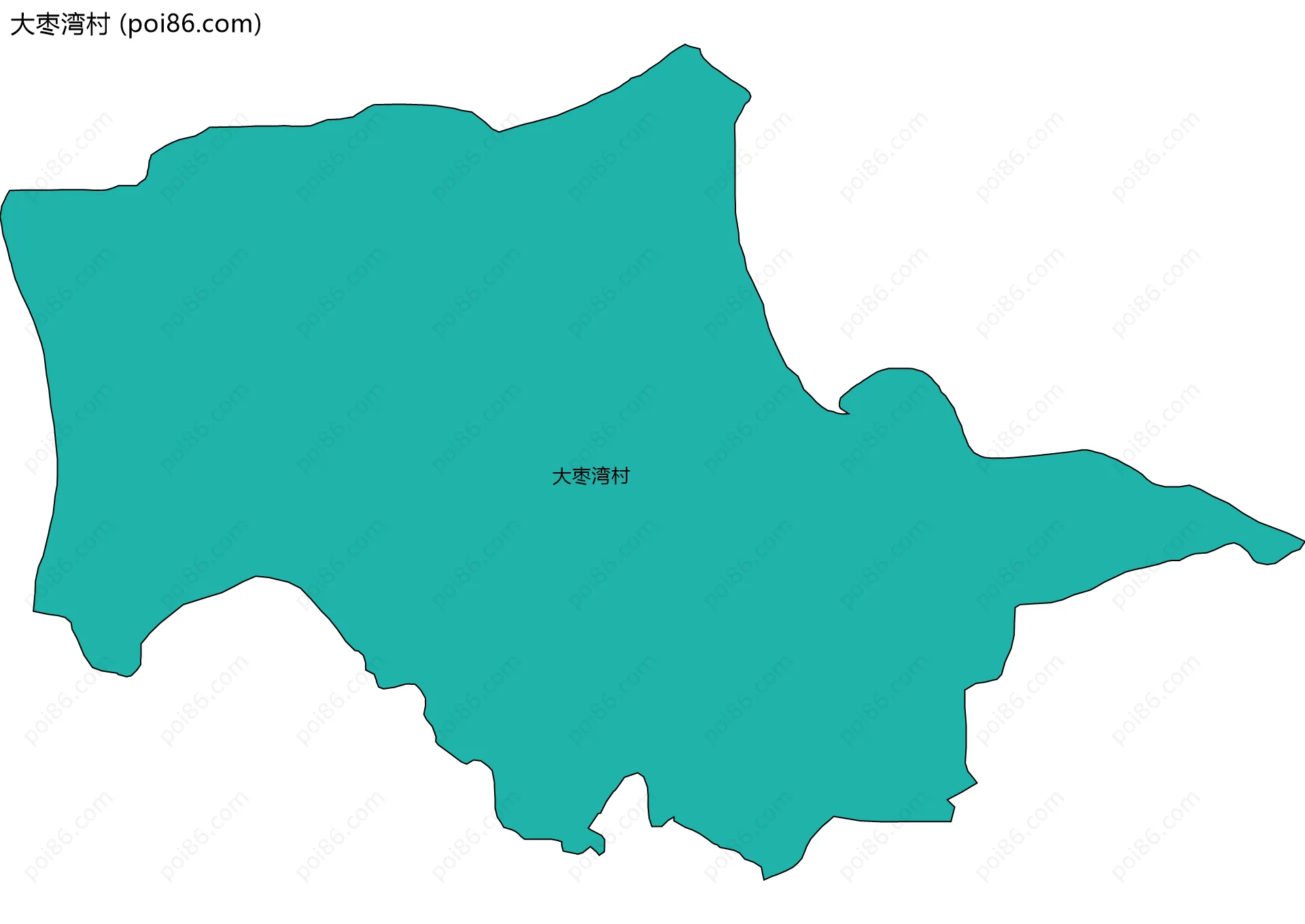 大枣湾村边界地图