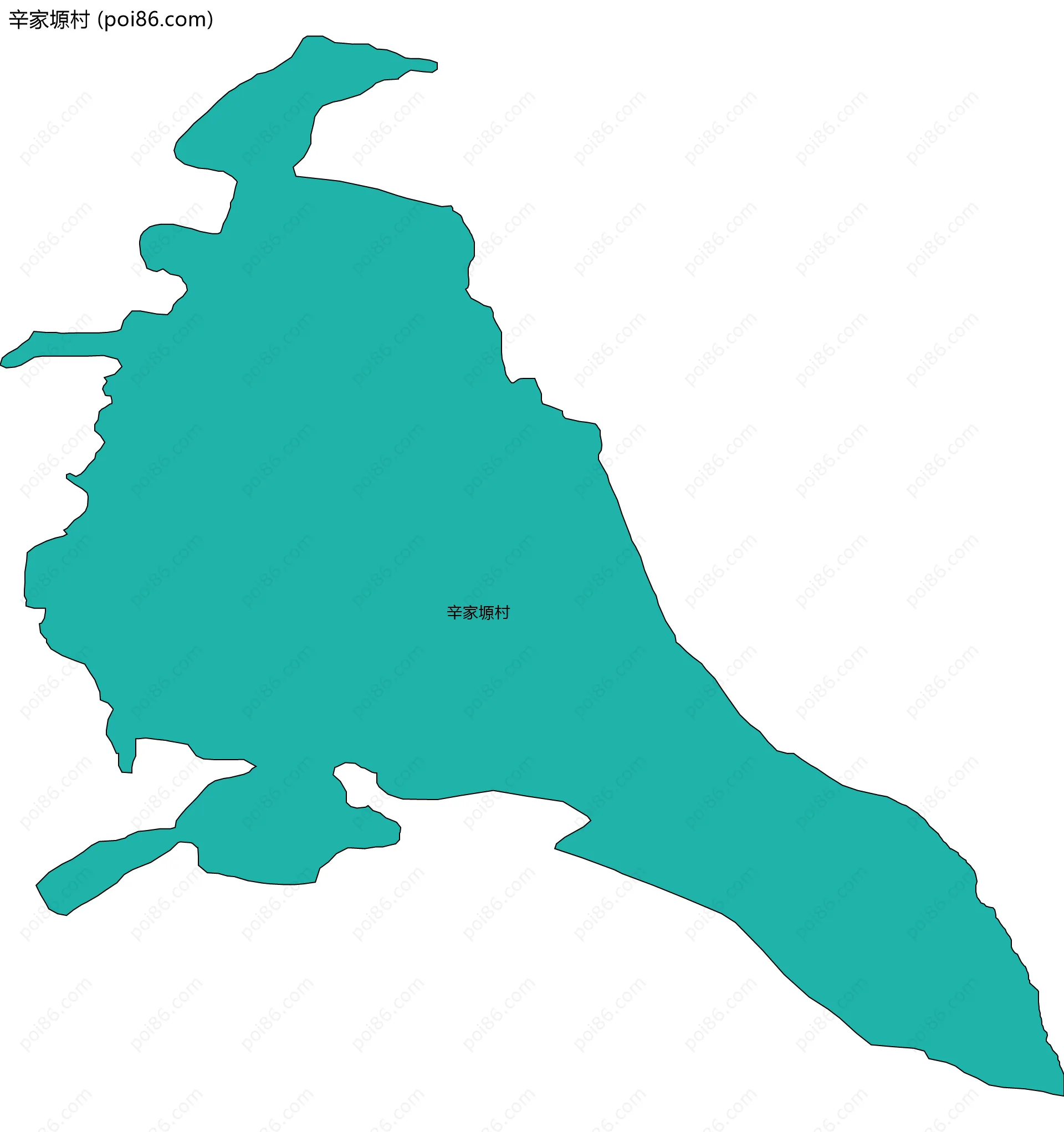 辛家塬村边界地图