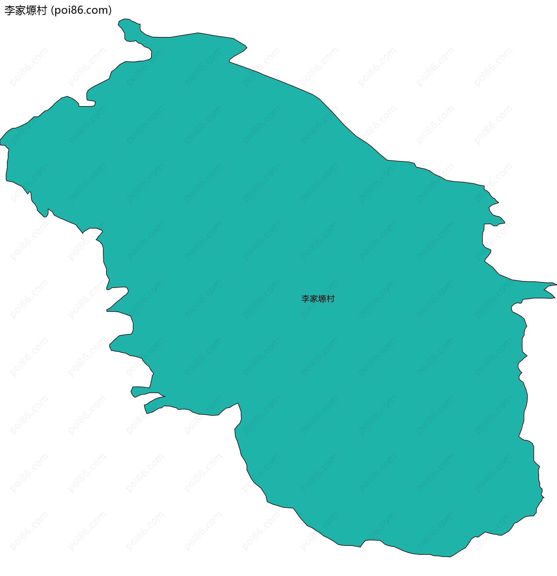 李家塬村边界地图