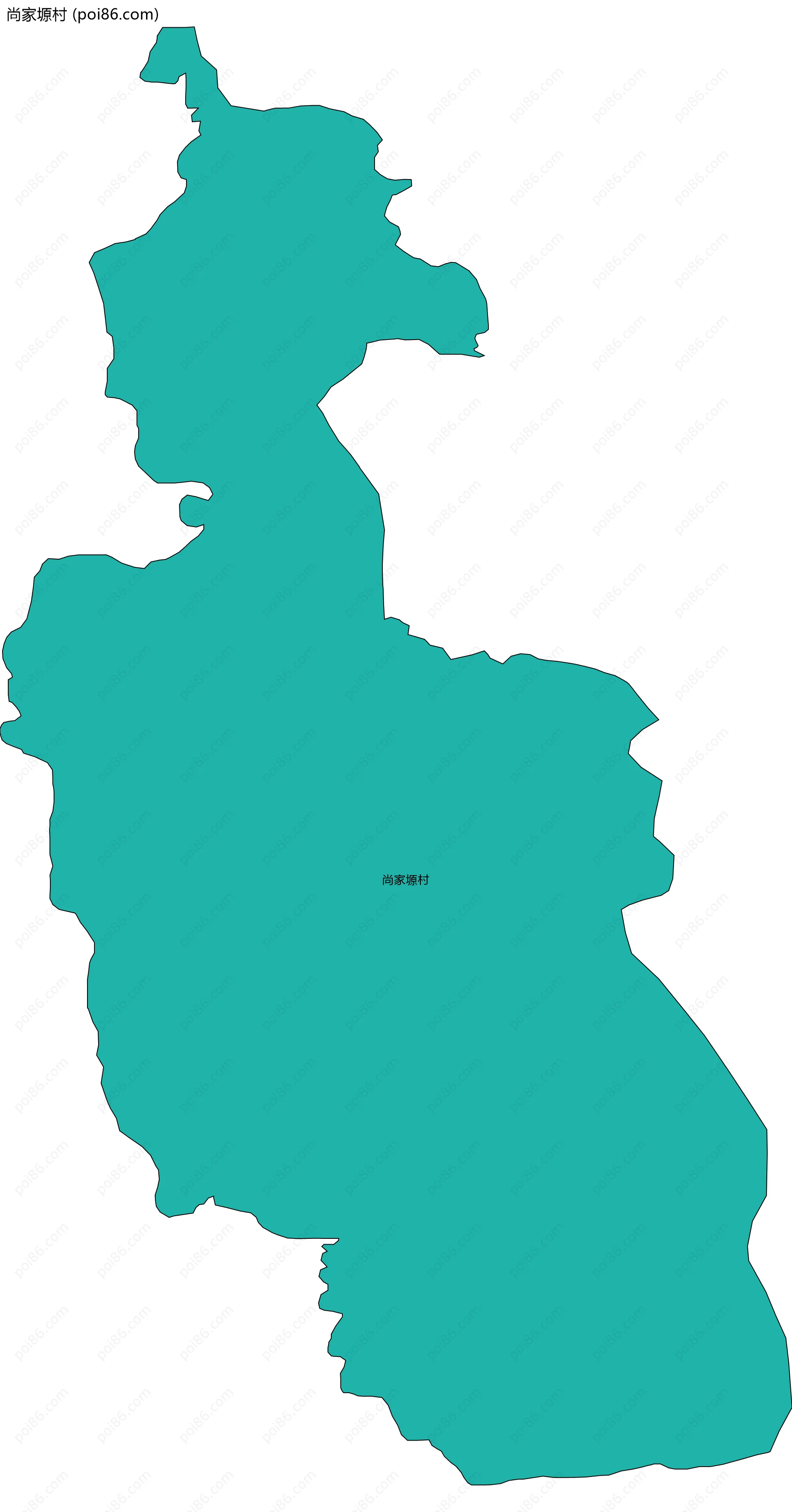 尚家塬村边界地图