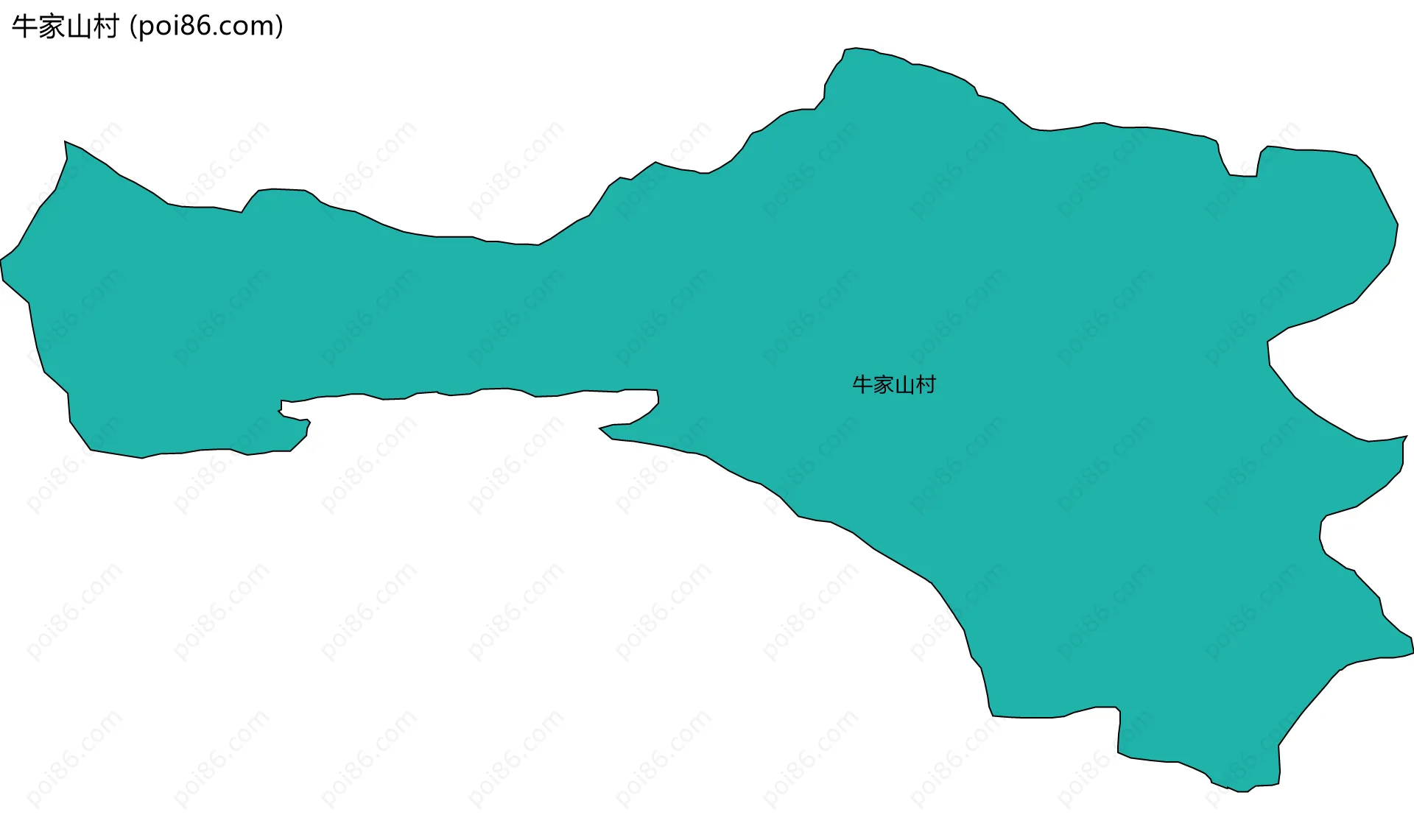 牛家山村边界地图