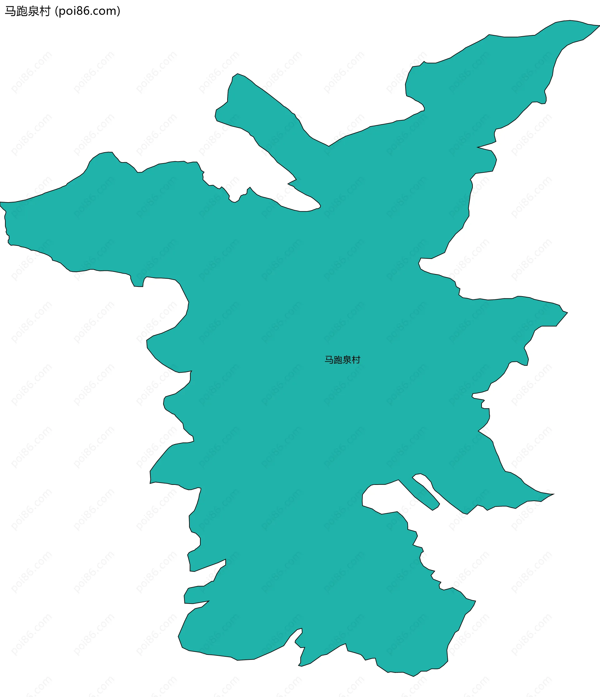 马跑泉村边界地图