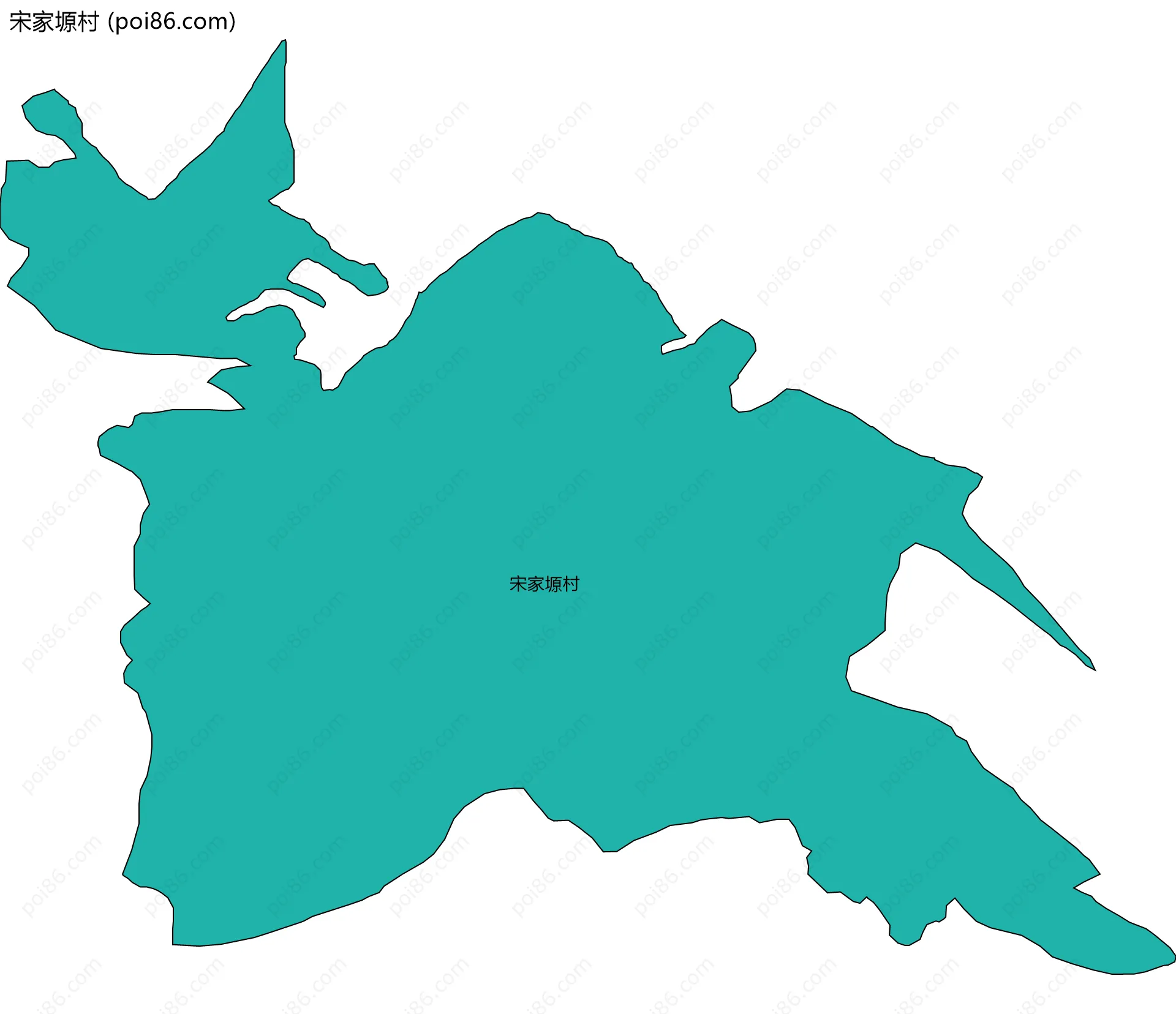 宋家塬村边界地图