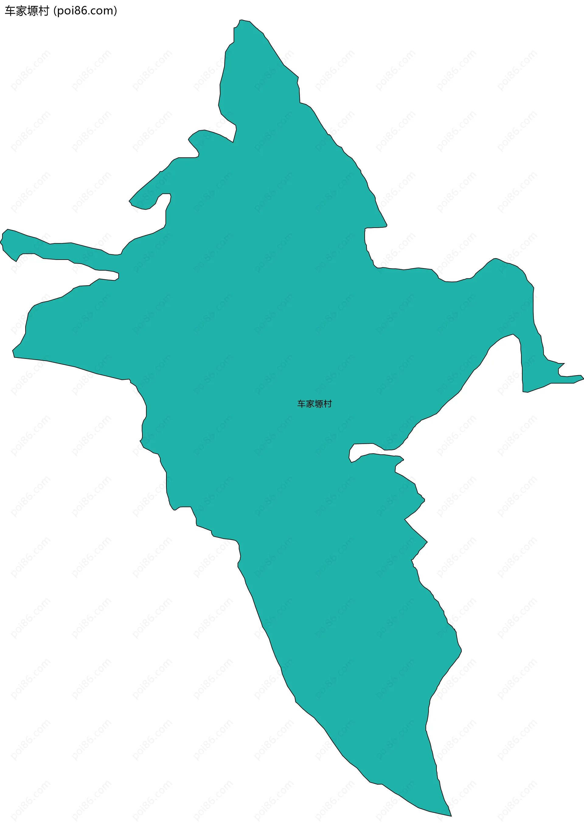 车家塬村边界地图