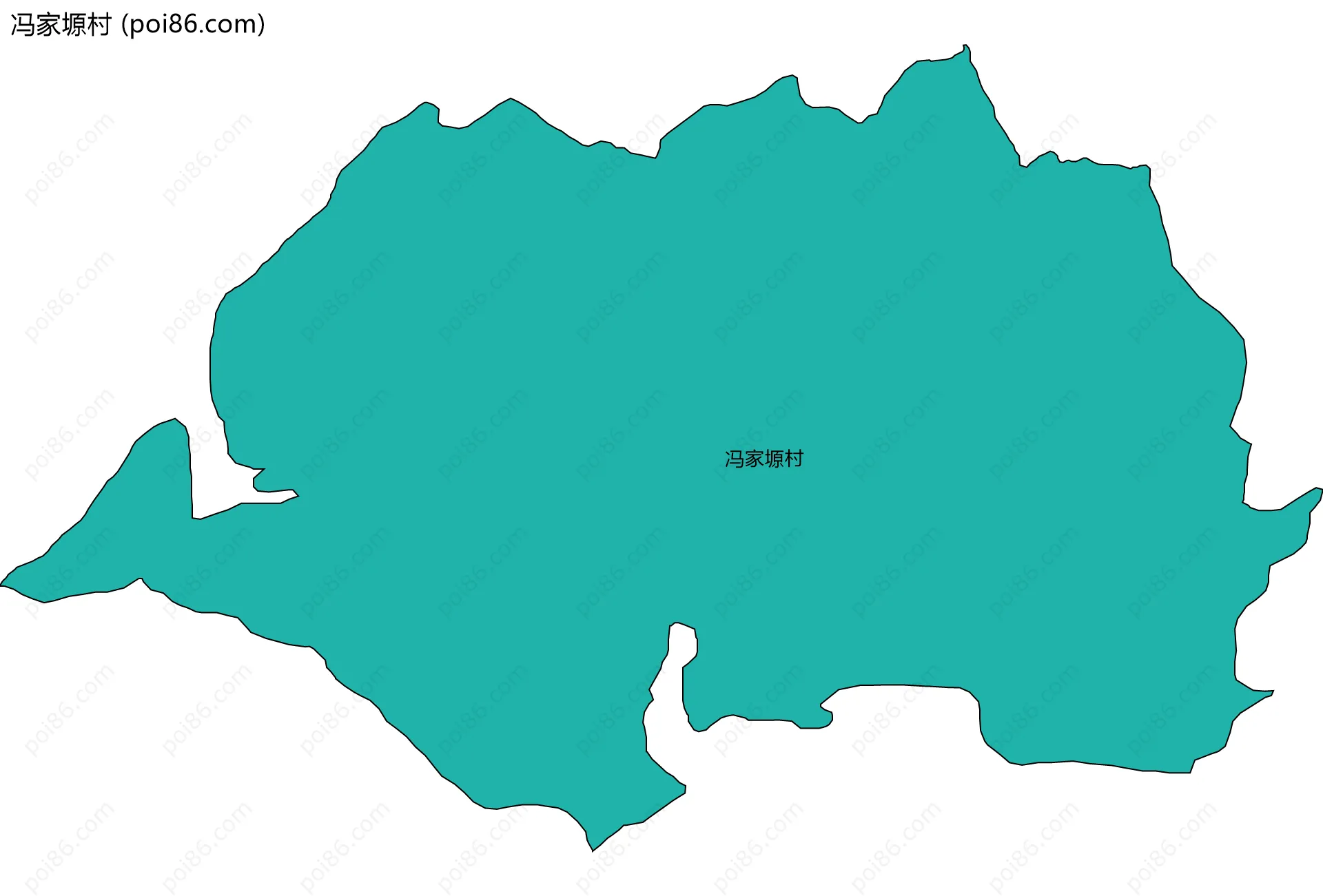 冯家塬村边界地图